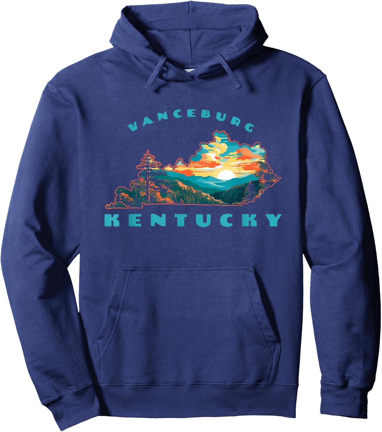 Vanceburg Kentucky Commonwealth Outdoor Nature Mountains Hoodie - Hoodie | Navy