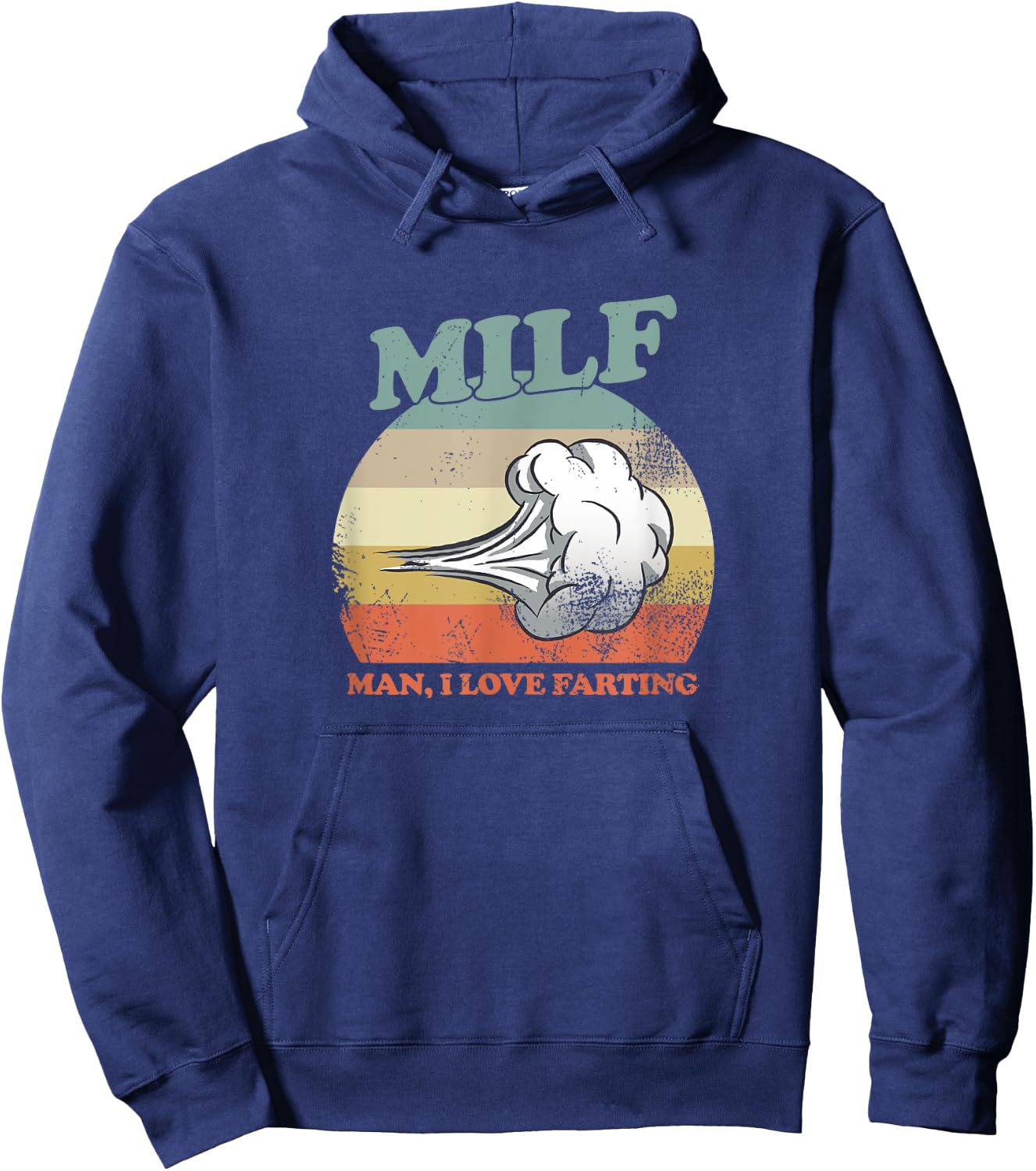 Man I Love Farting | Man I Love Farting M.I.L.F Hoodie - Hoodie | Navy