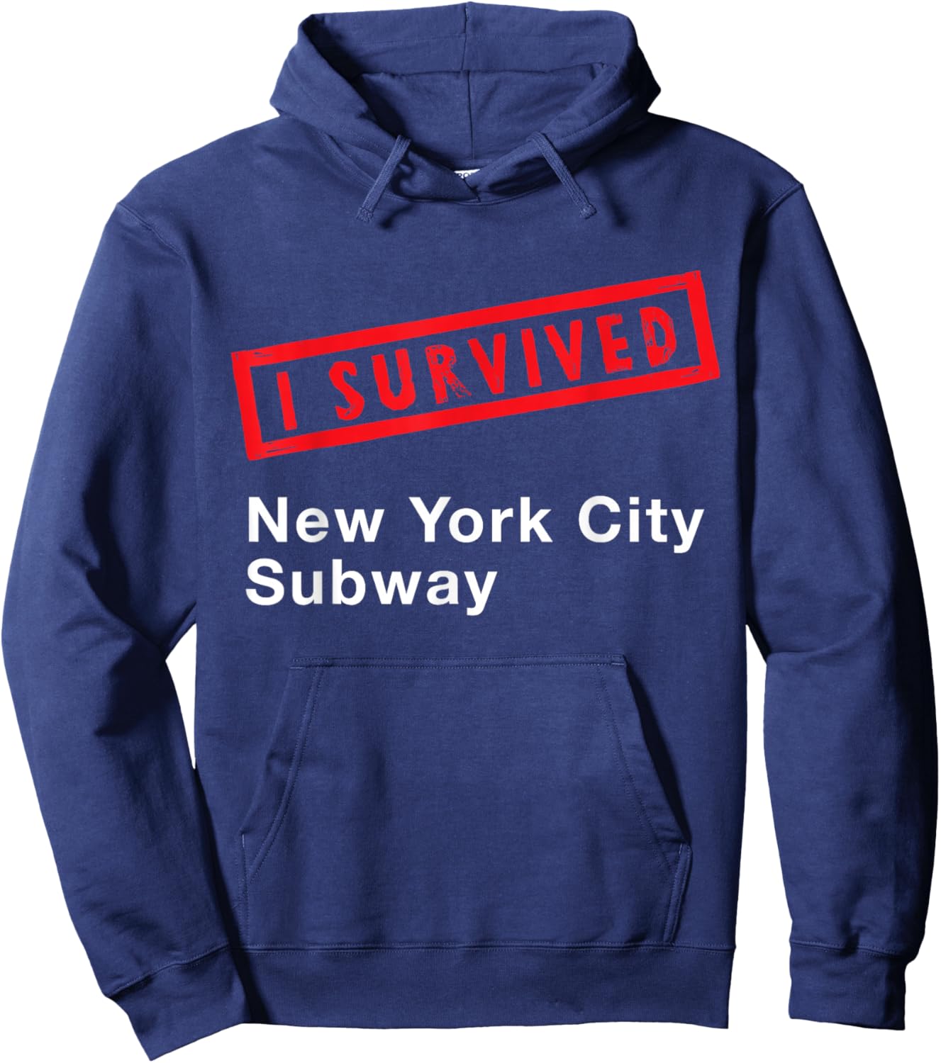 I Survived New York City Subway Train NY Hoodie - Hoodie | Navy