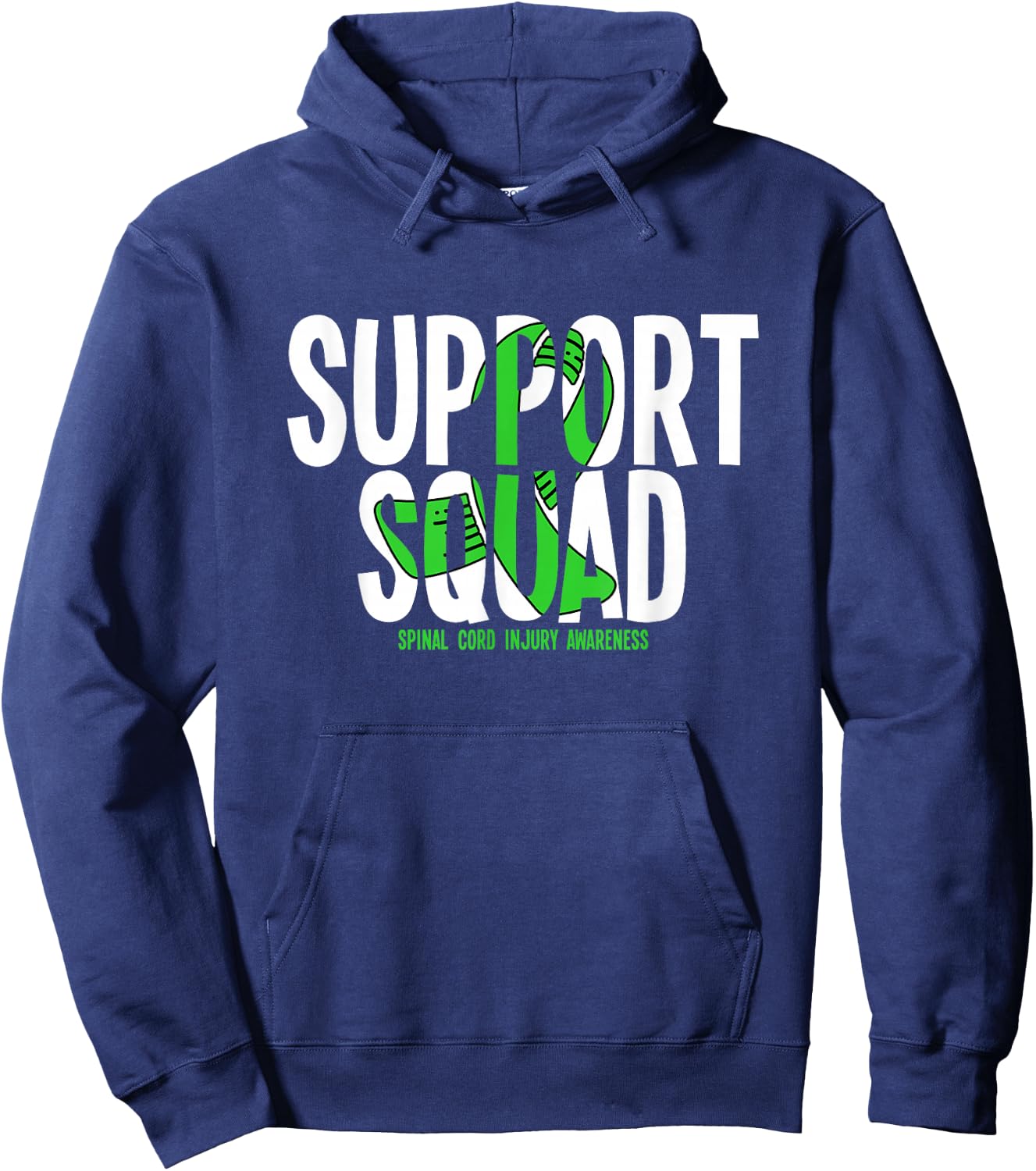 Support Squad Spinal Cord Injury Awareness Hoodie - Hoodie | Navy
