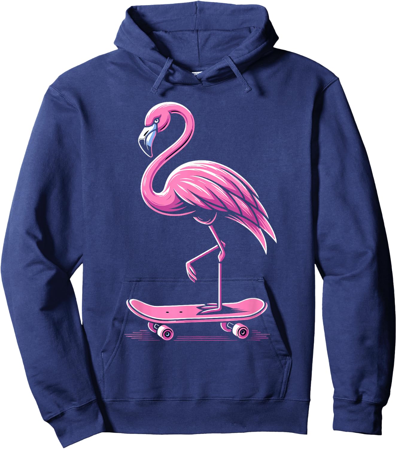 Skateboarding Flamingo Skater Skateboarder Women Hoodie - Hoodie | Navy