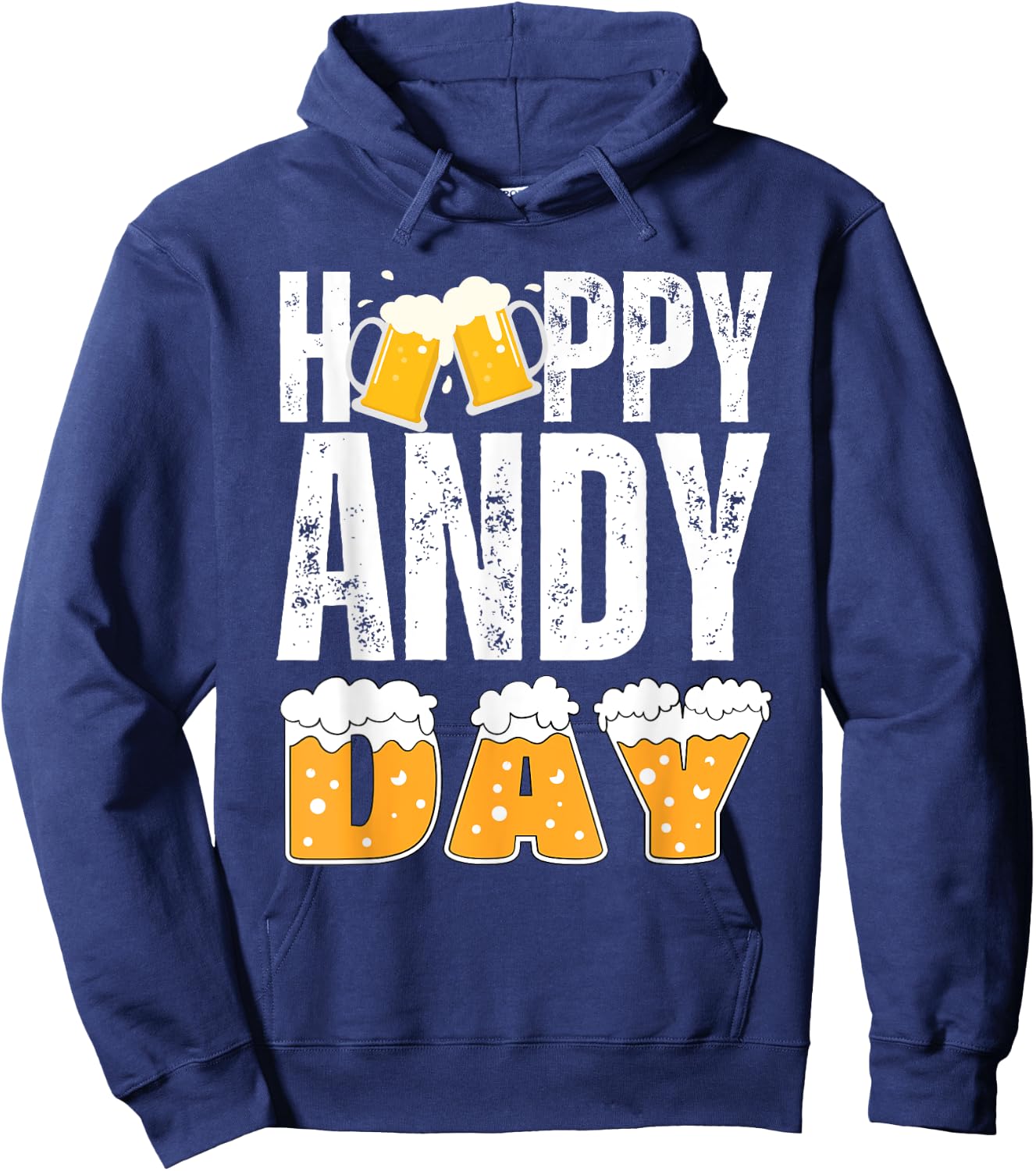 Vintage ANDY Gifts Name Matching Birthday Party Beer Lover Hoodie - Hoodie | Navy