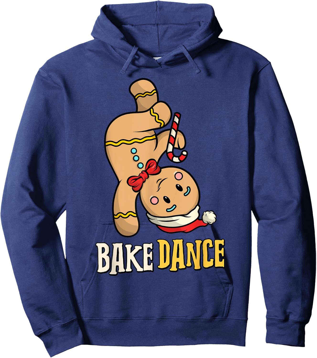 Breakdance B-Boy B-Girl Santa Gingerbread Street Dance Xmas Hoodie - Hoodie | Navy