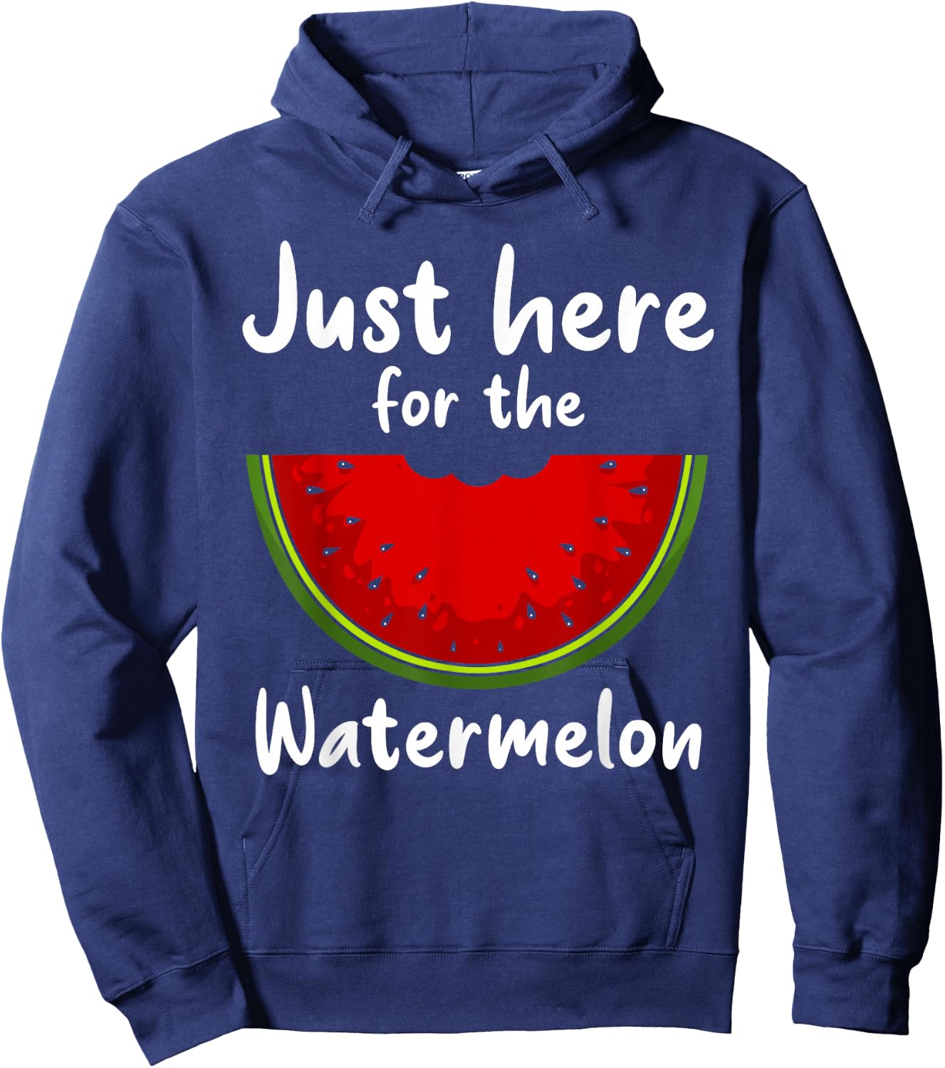 Funny Watermelon Design Women Watermelon Wedge Fruit Hoodie - Hoodie | Navy