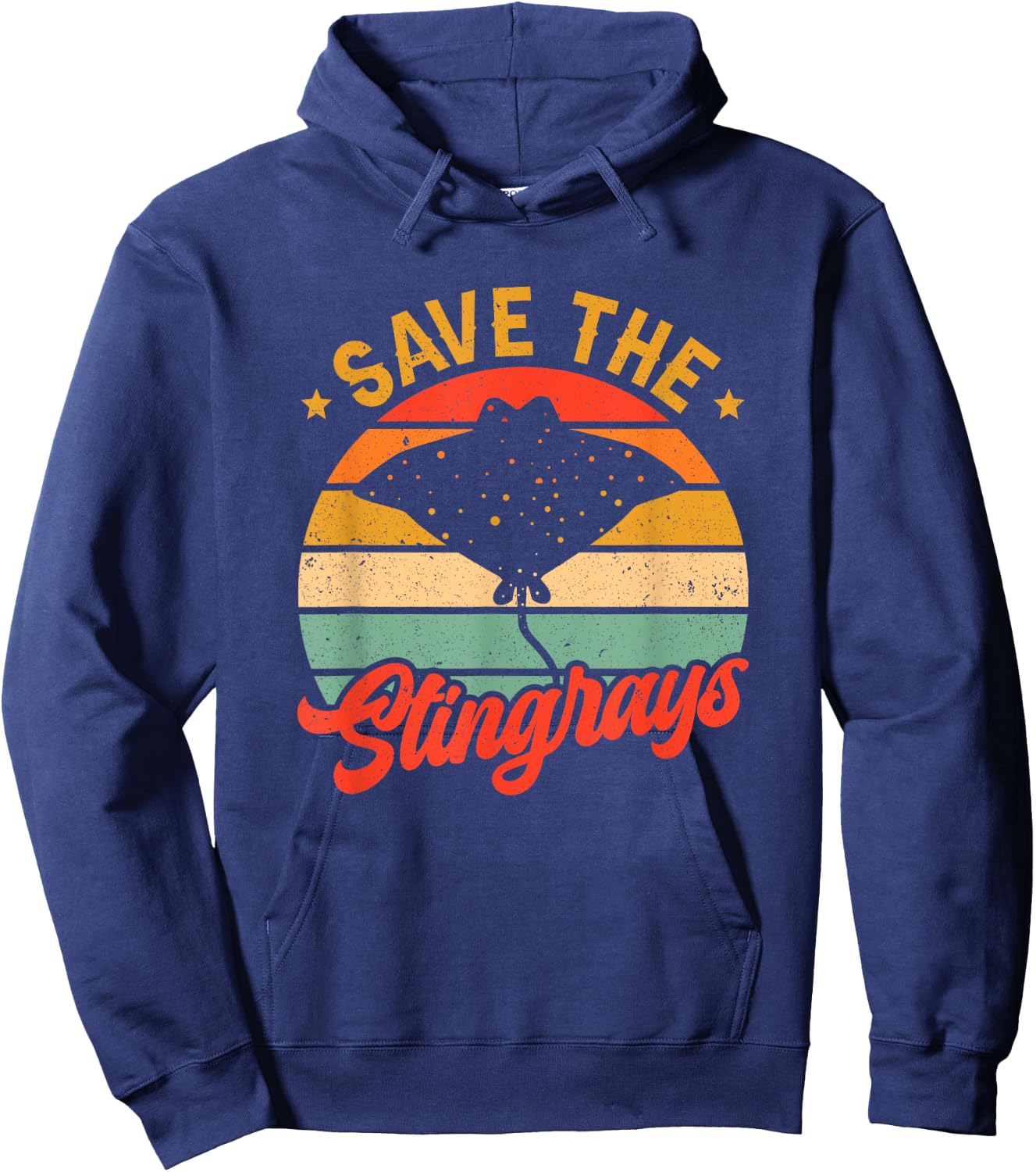 Save The Stingrays Stingray Lover Stingray Hoodie - Hoodie | Navy
