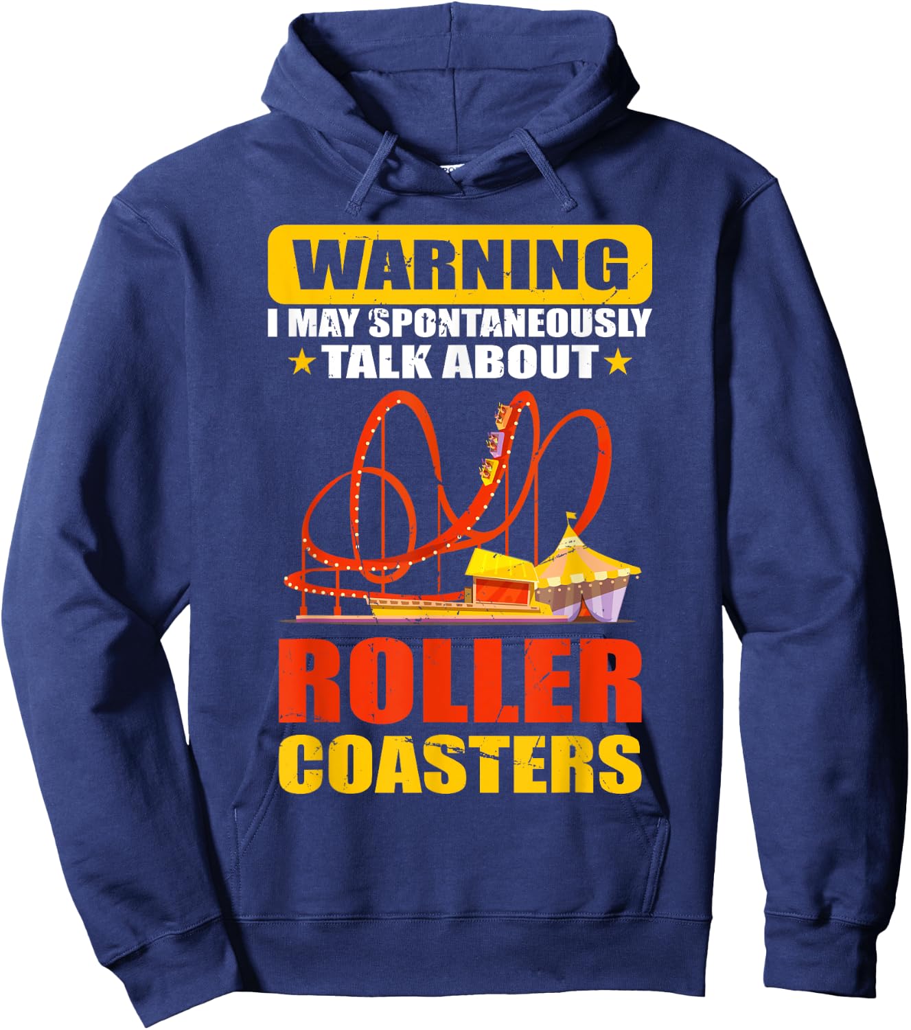 Roller Coaster Designs | Roller Coaster Loving Peoples Hoodie - Hoodie | Navy