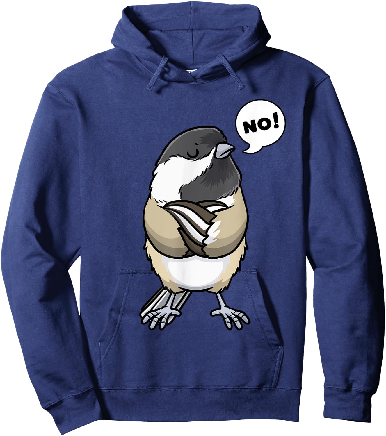 Stubborn Black Capped Chickadee Birding Birder Bird Watching Hoodie - Hoodie | Navy