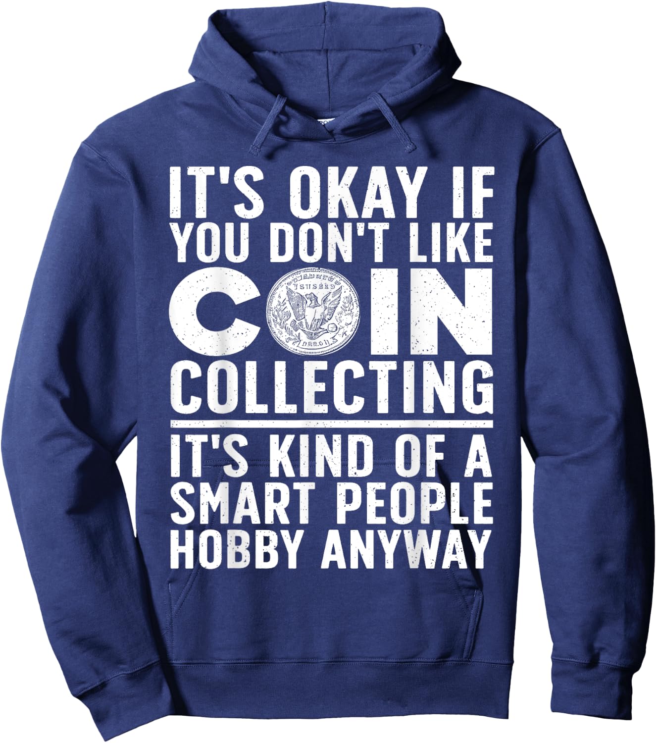 Coin Collecting Art Women Coin Collectors Numismatic Hoodie - Hoodie | Navy