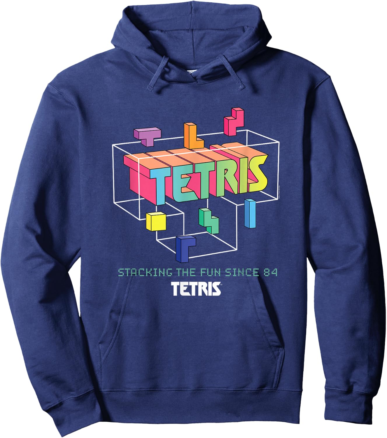 Tetris Stacking the Fun Since '84 Hoodie - Hoodie | Navy