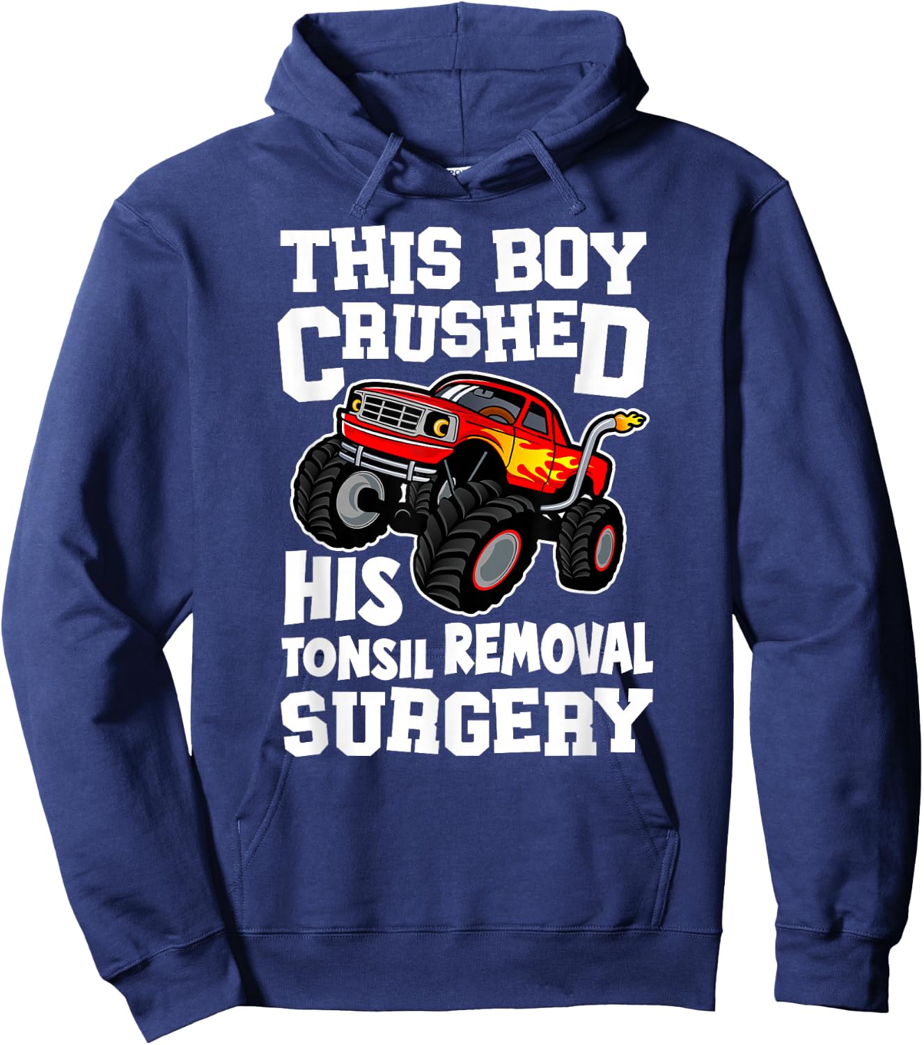Tonsils Removal Surgery Boy Tonsillectomy Recovery Hoodie - Hoodie | Navy