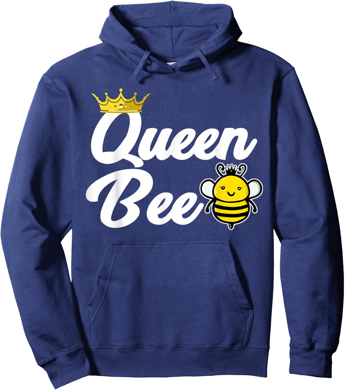Queen Bee with a Crown funny Queen Bee Hoodie - Hoodie | Navy