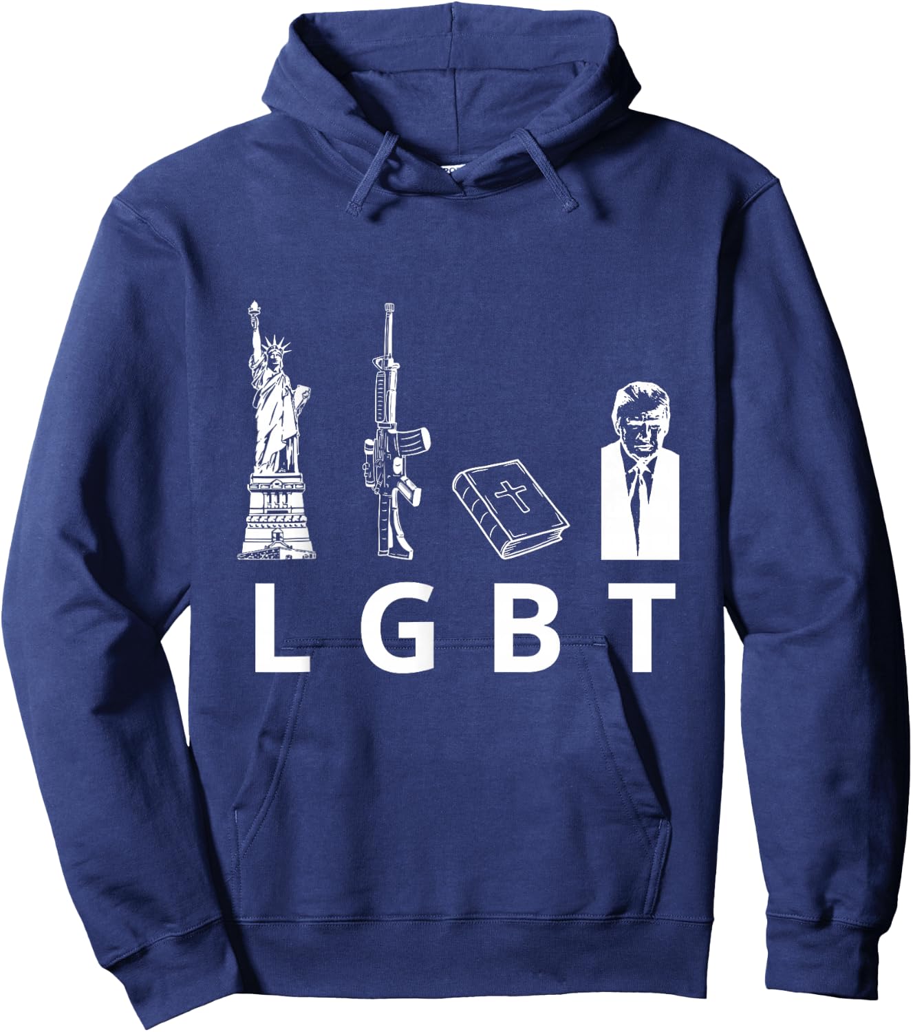 Liberty Guns Bible Trump Hoodie - Hoodie | Navy