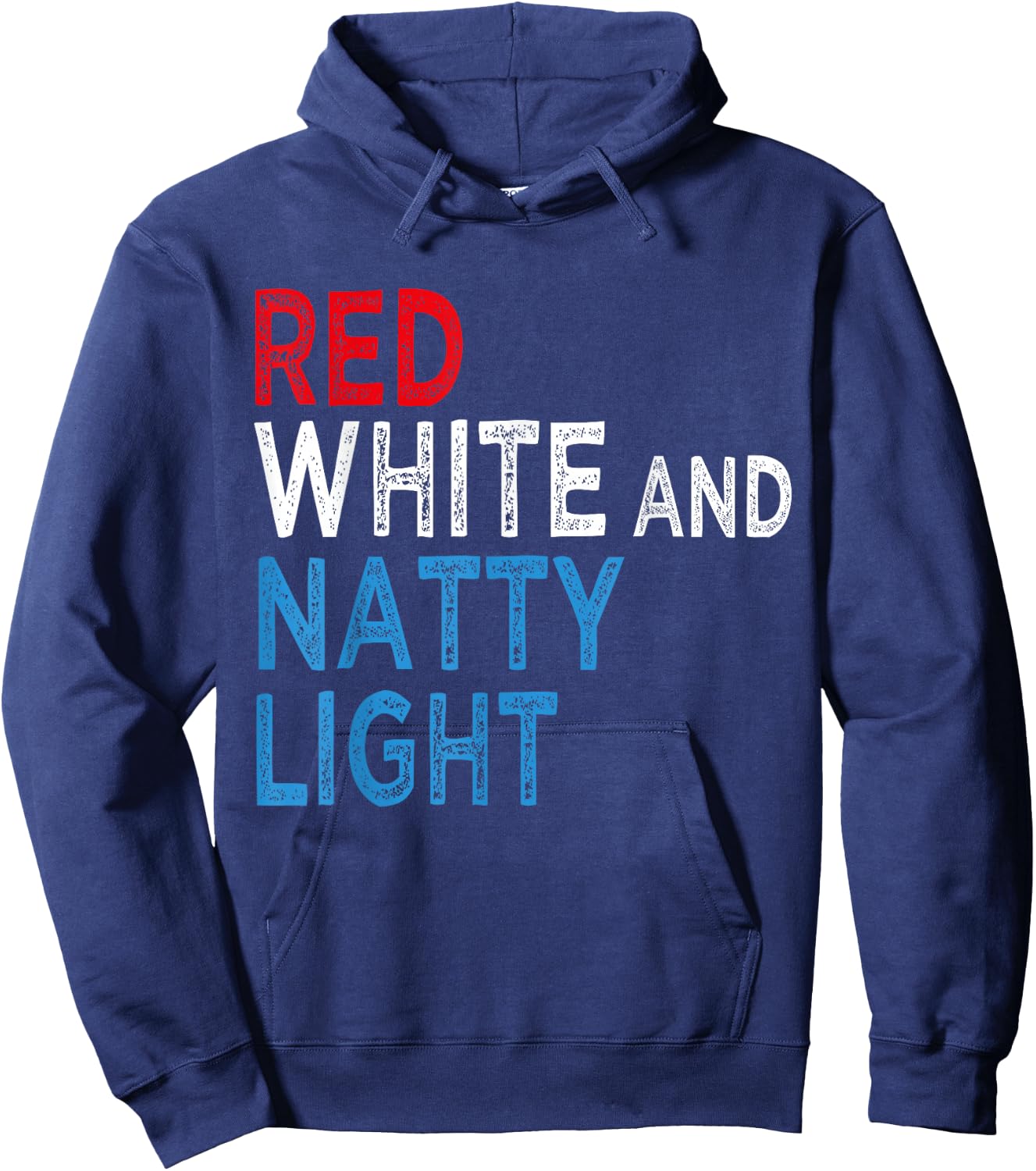 Red White & Natty-Light Women Beer Lovers Amusing Hoodie - Hoodie | Navy