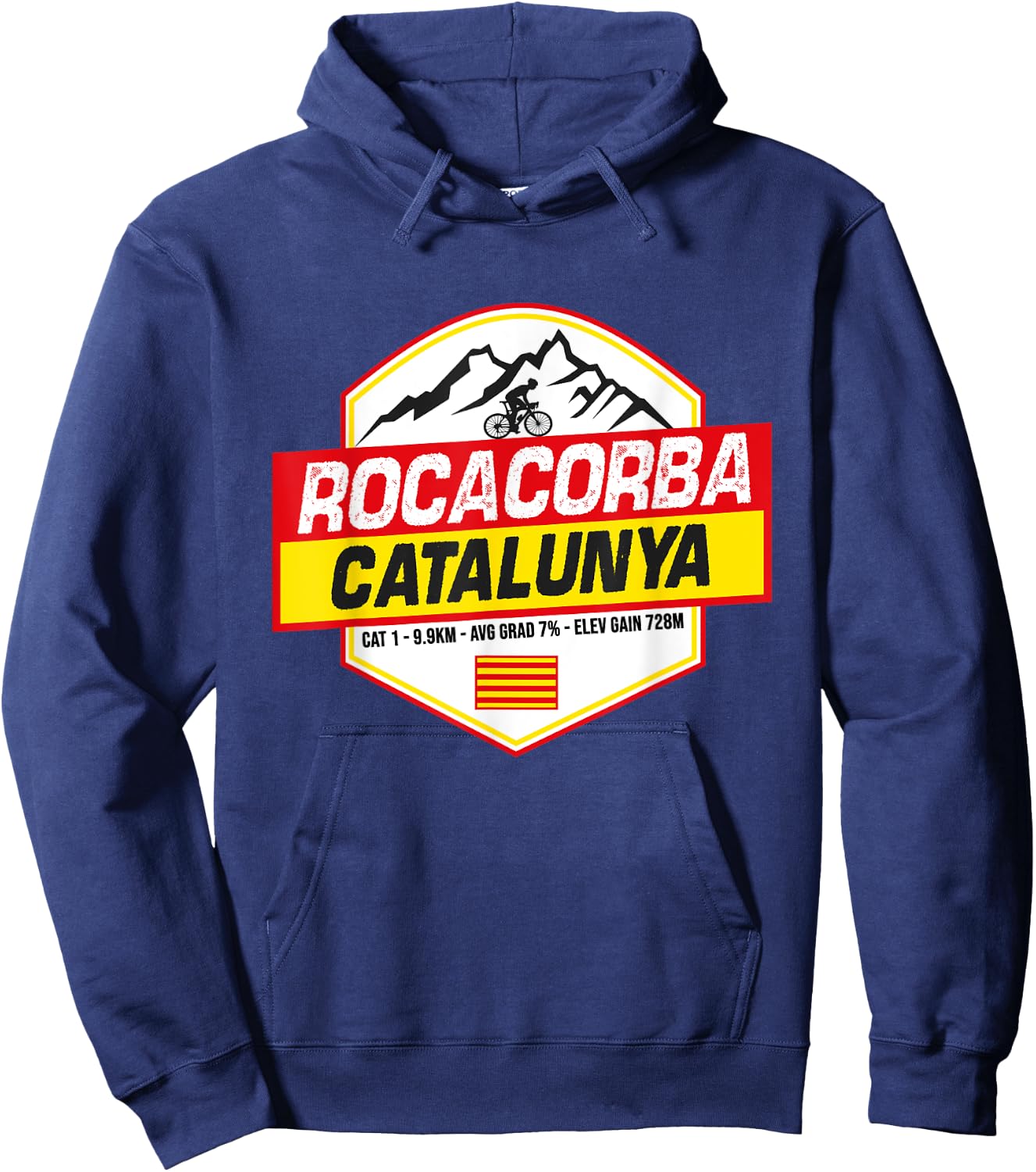 Rocacorba Girona Cyclist Catalonia Spain Cycling Holiday Hoodie - Hoodie | Navy