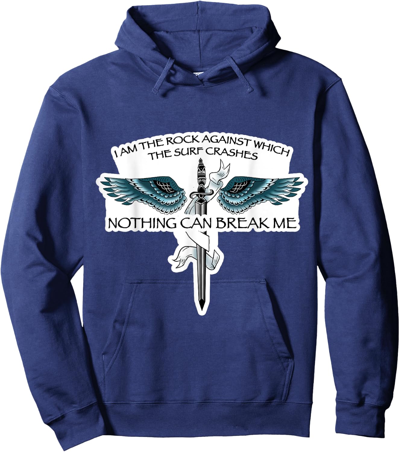 Valkyrie ACOSF Designed Quotes "Nothing-can-break-me" Hoodie - Hoodie | Navy
