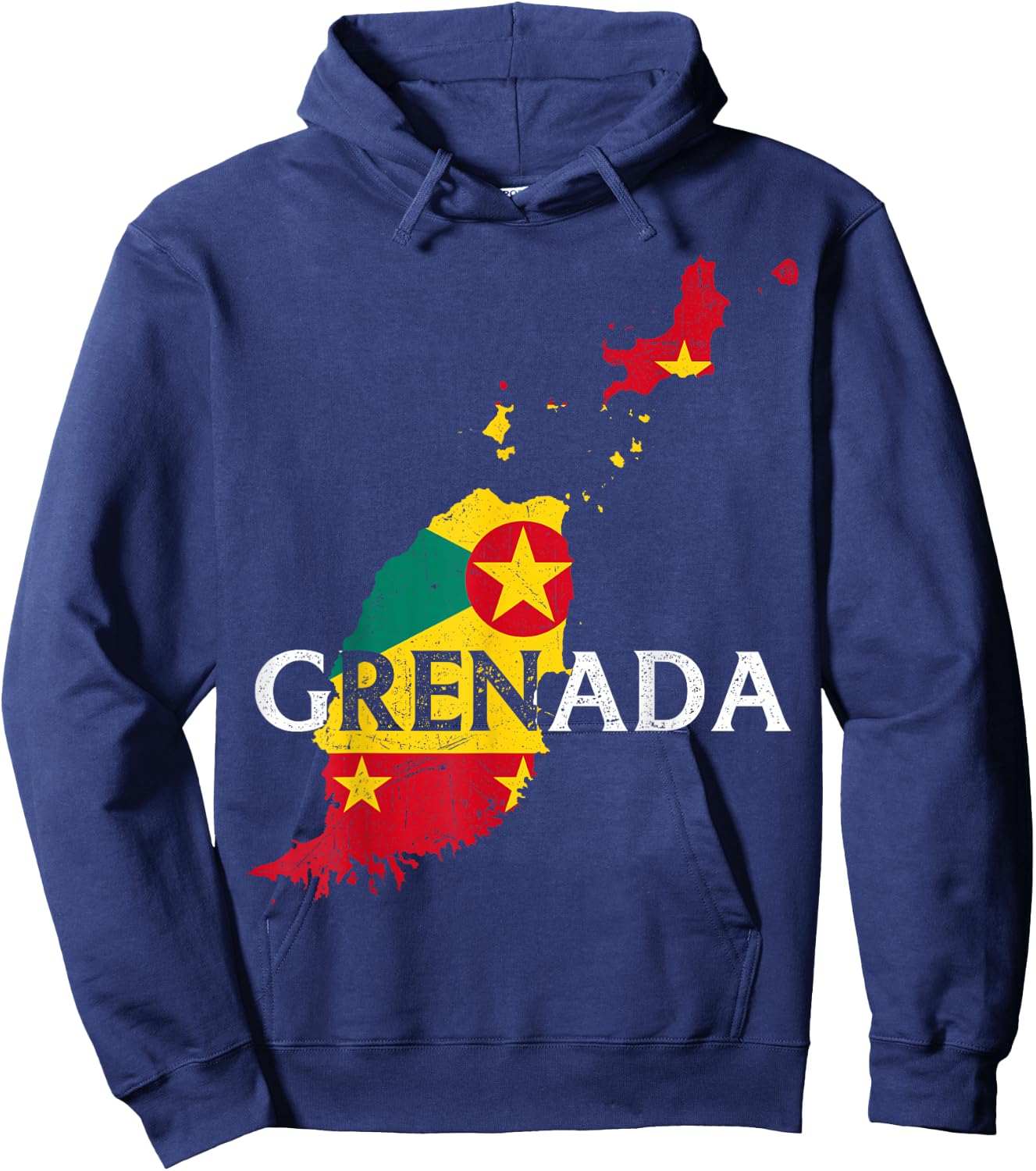Grenada Country Map Flag Proud Grenadian Patriotic Hoodie - Hoodie | Navy