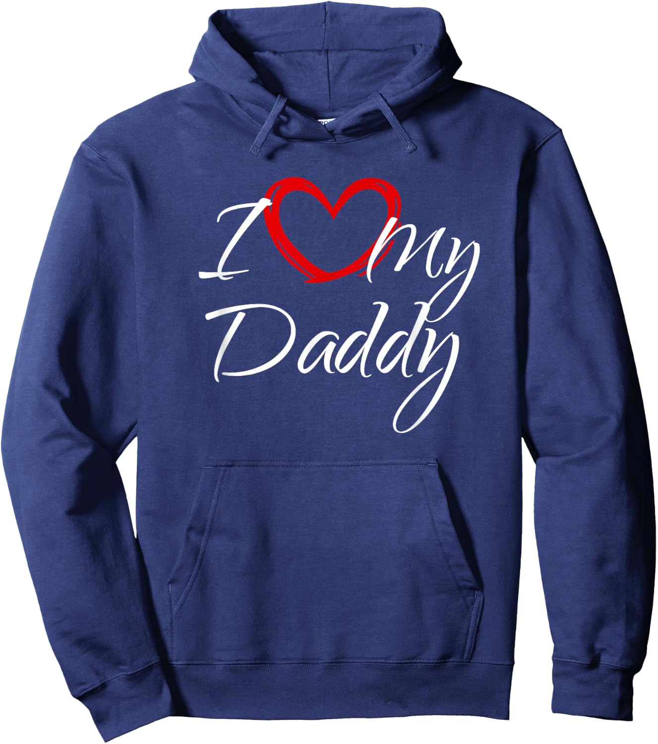 I Love My Daddy, I Heart My Daddy Hoodie - Hoodie | Navy
