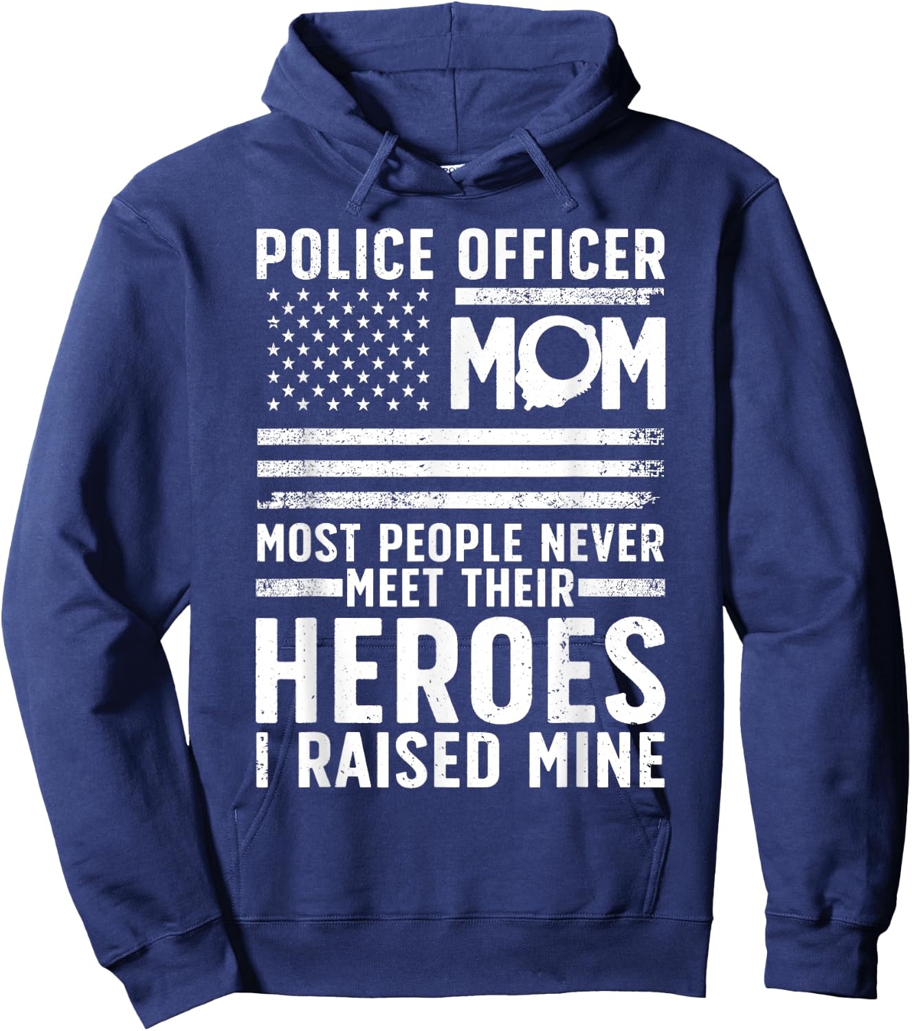 Police Mom Art For Cop Mother Women Police Officer Lovers Hoodie - Hoodie | Navy