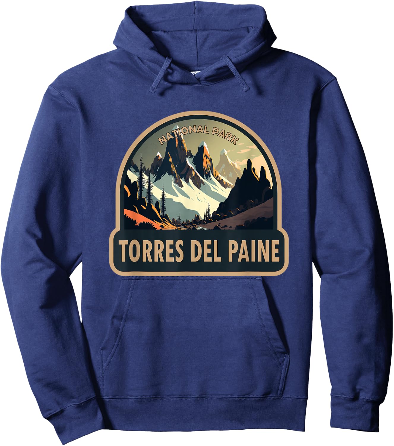 Torres del Paine National Park Chile Vintage Hoodie - Hoodie | Navy
