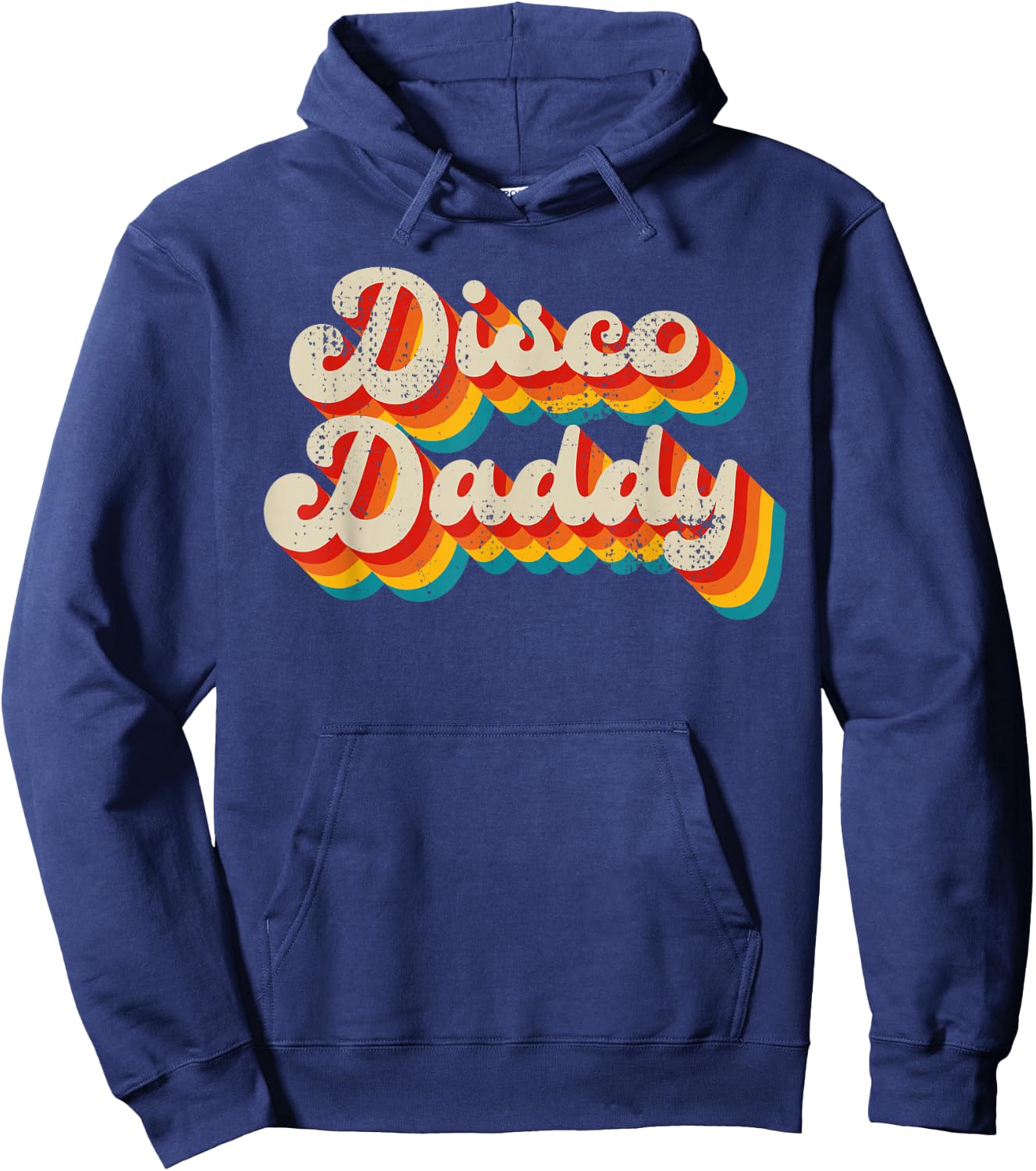 Disco Costume 70s Vintage Men Women Retro Disco Daddy Hoodie - Hoodie | Navy