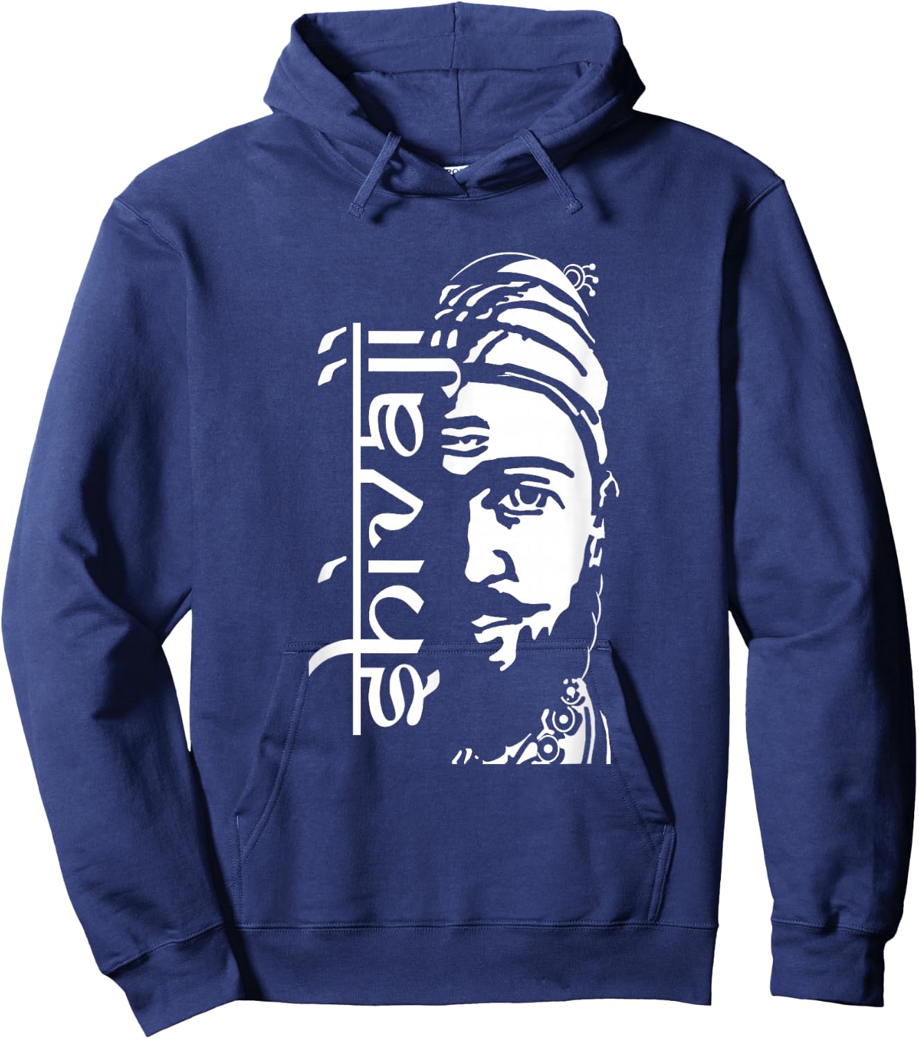 Shivaji Maharaj The Maratha King Marathi Design Hoodie - Hoodie | Navy