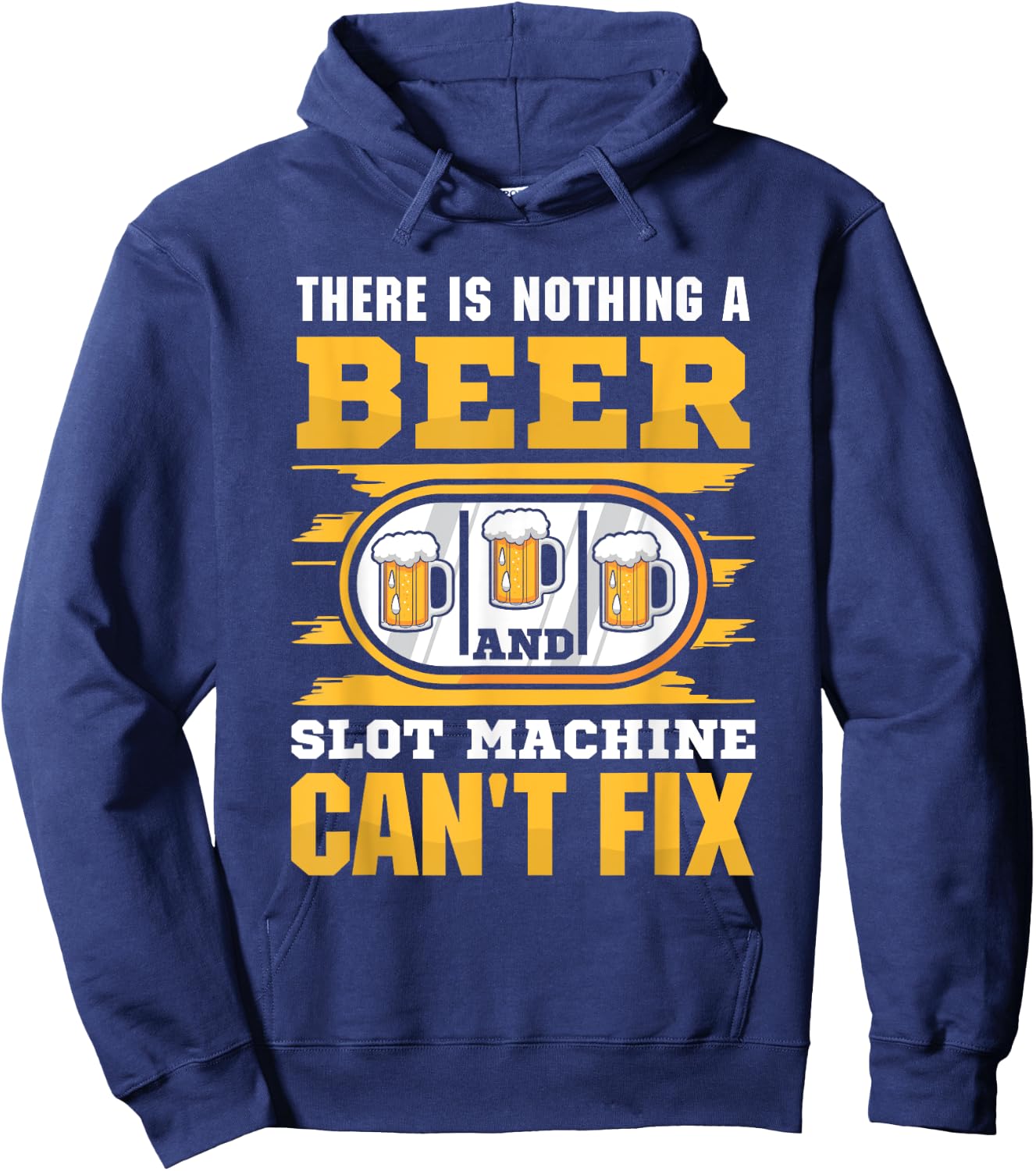 Casino Costume - A beer and Slot Machine Hoodie - Hoodie | Navy