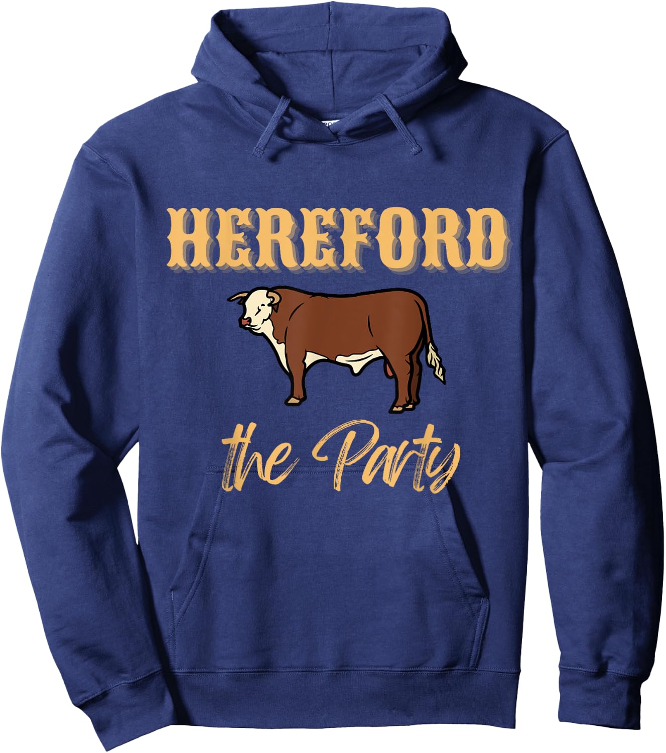 Herefords the party, funny cows cattle farm farmer Fashion Hoodie - Hoodie | Navy