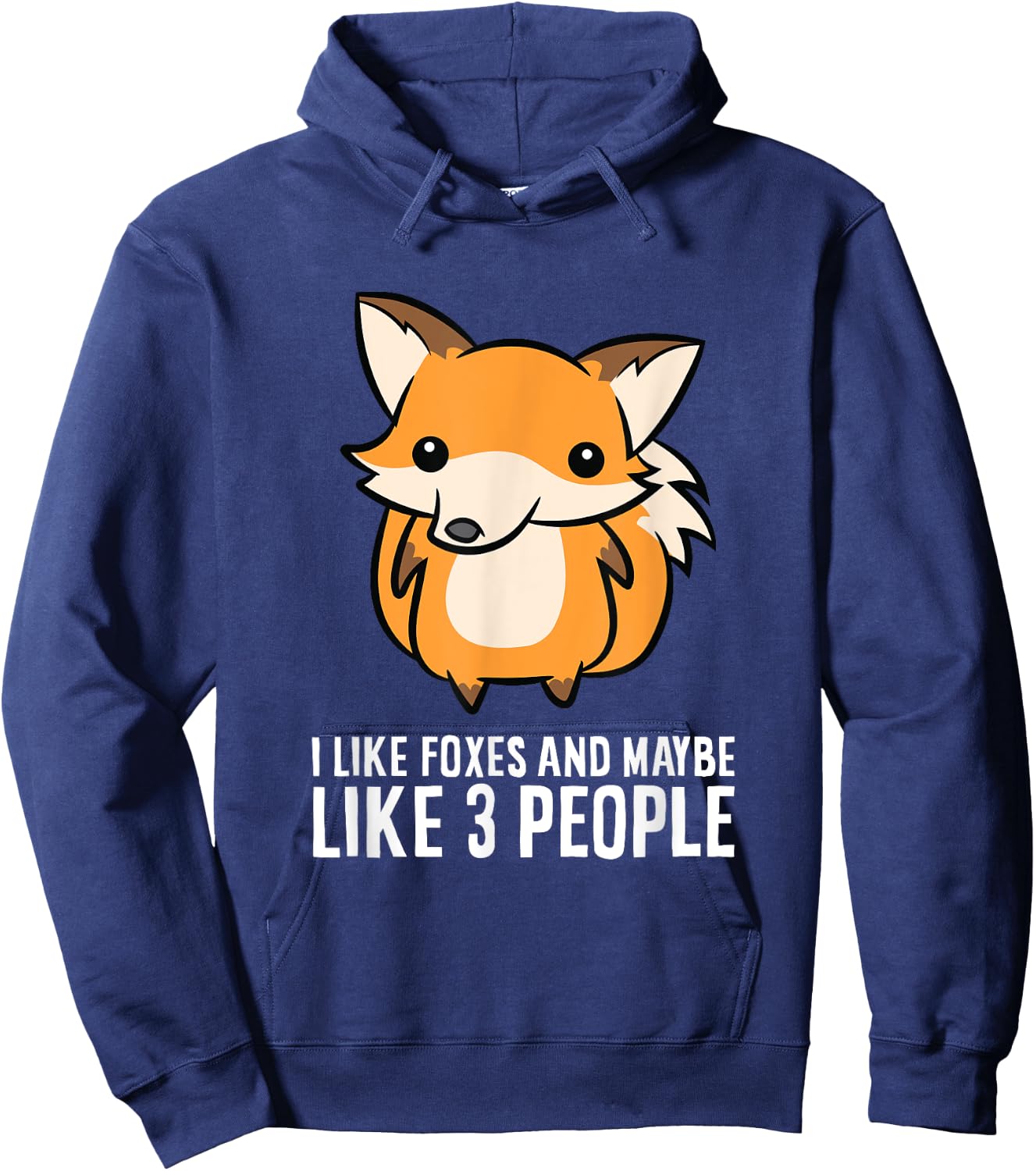 I Like Foxes And Maybe Like 3 People Hoodie - Hoodie | Navy