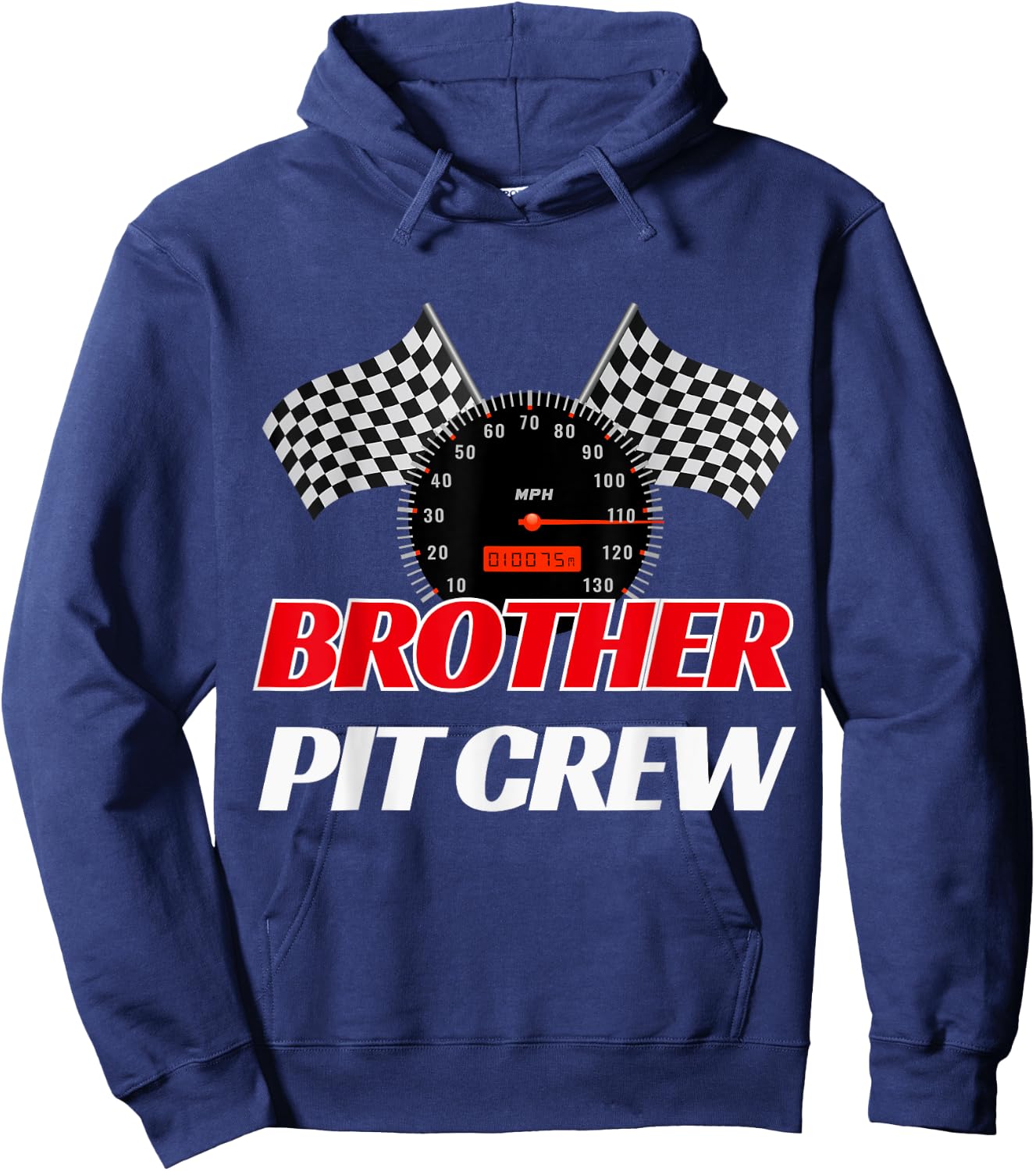 Brother Pit Crew Race Car Birthday Party Racing Hoodie - Hoodie | Navy