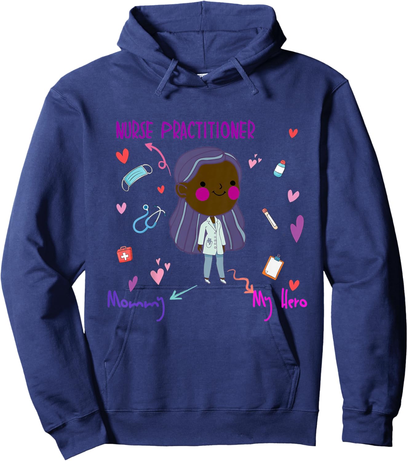 Kids My Mommy is a Nurse Practitioner shirt for boys, girls, kids Hoodie - Hoodie | Navy