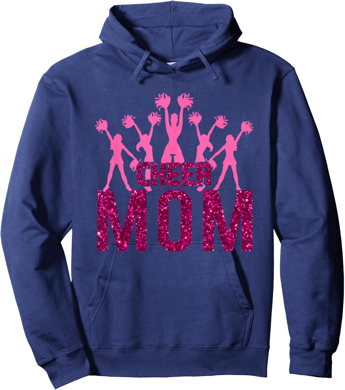 Cheer Mom Pink Color Cheerleader Girls Cheerleading Woman Hoodie - Hoodie | Navy