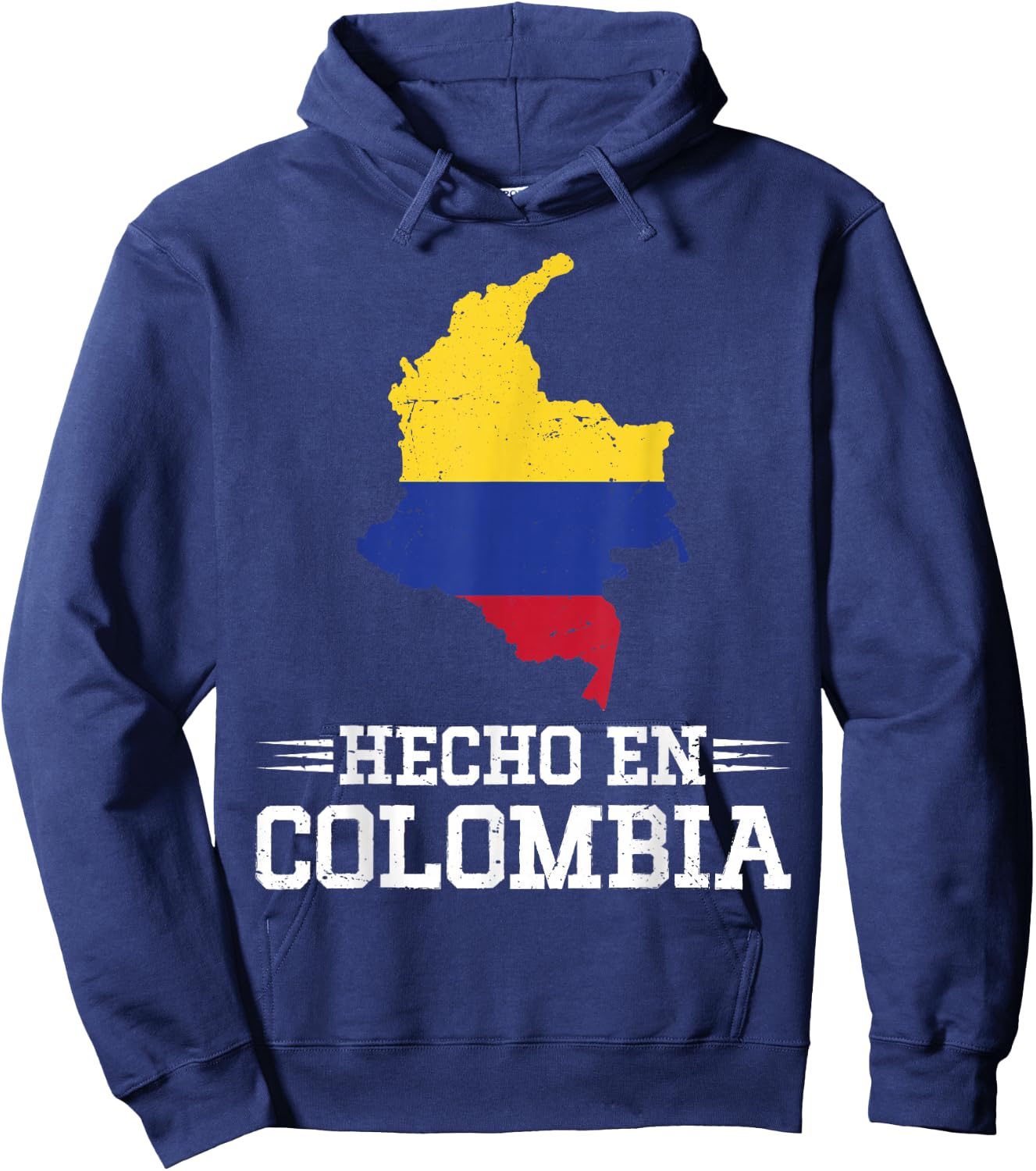 Hecho en Colombia Colombian Heritage Colombian Flag Hoodie - Hoodie | Navy