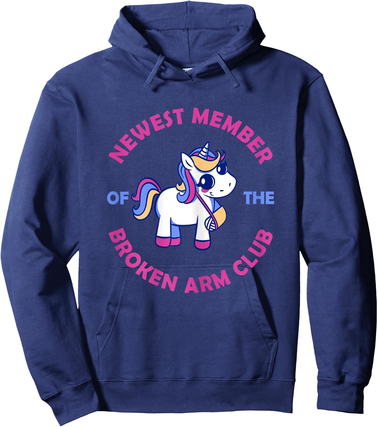 Unicorn Broken Arm Broken Arm Club for Girls Hoodie - Hoodie | Navy