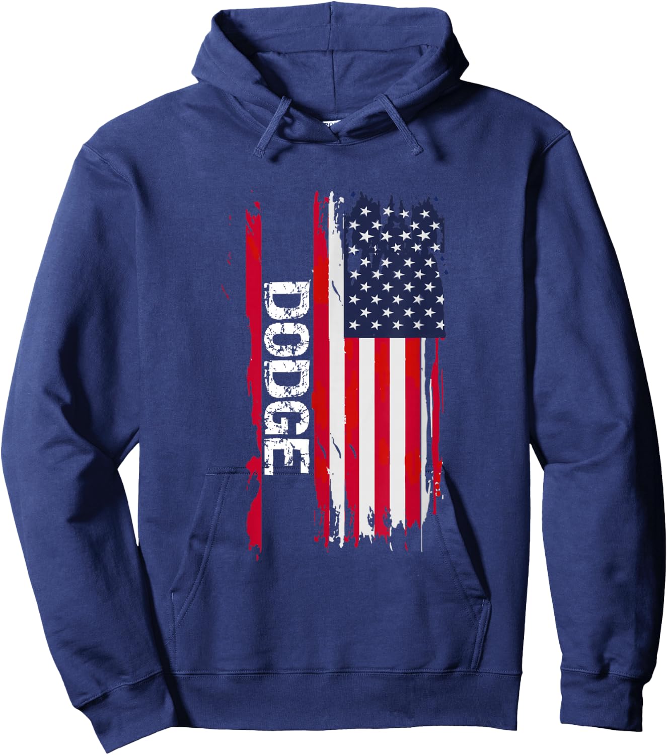 Dodge USA Flag , -Adult, Black, Small, Short Sleeve, Modern, City, Vacation, Exercise and Fitness, , Casual, All Seasons Hoodie - Hoodie | Navy