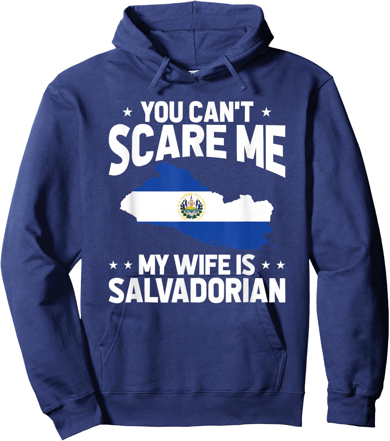 Funny El Salvador My Wife Is Salvadorian Hoodie - Hoodie | Navy