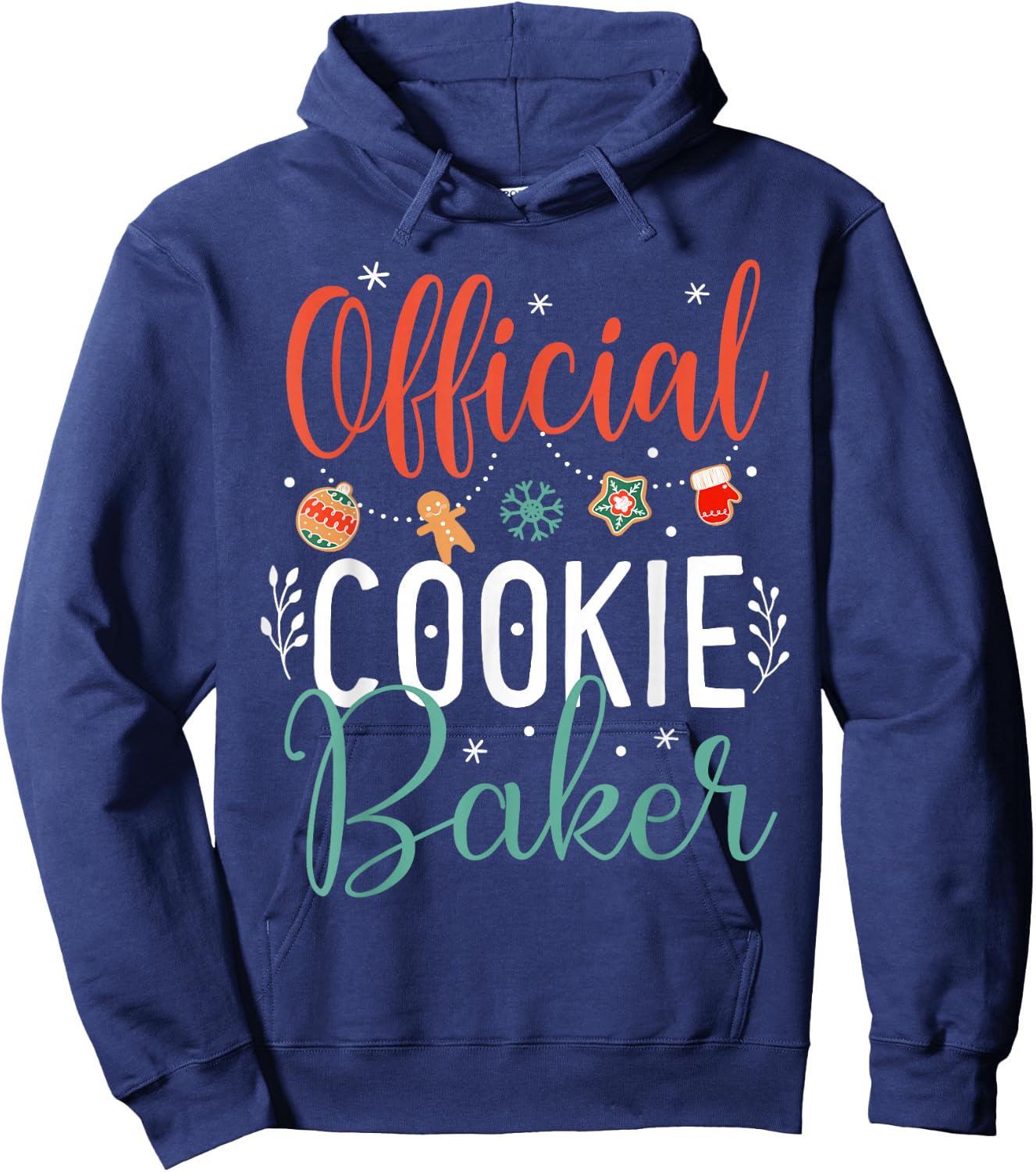 Official Cookie Baker Funny Christmas Couples Matching Hoodie - Hoodie | Navy