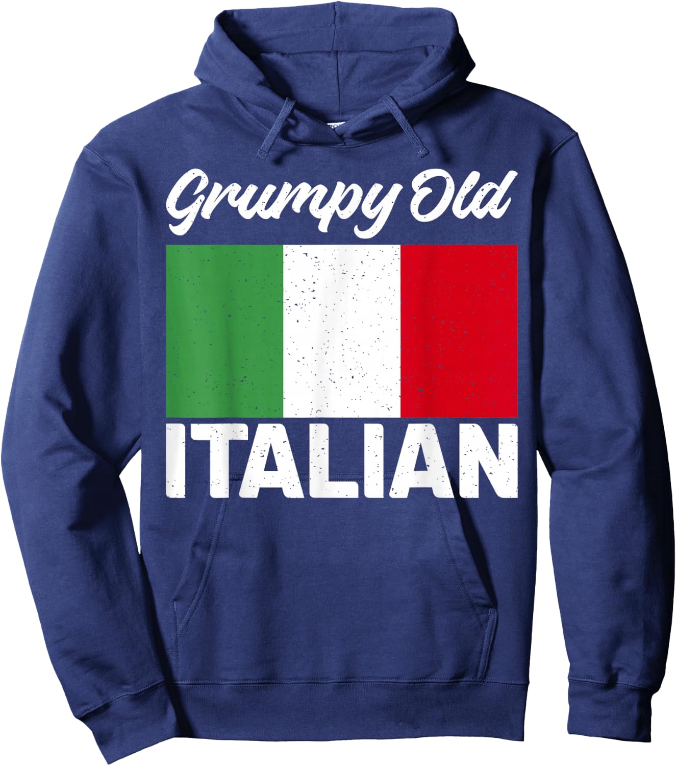 Italian Flag Grumpy old Italian Grandpa Hoodie - Hoodie | Navy