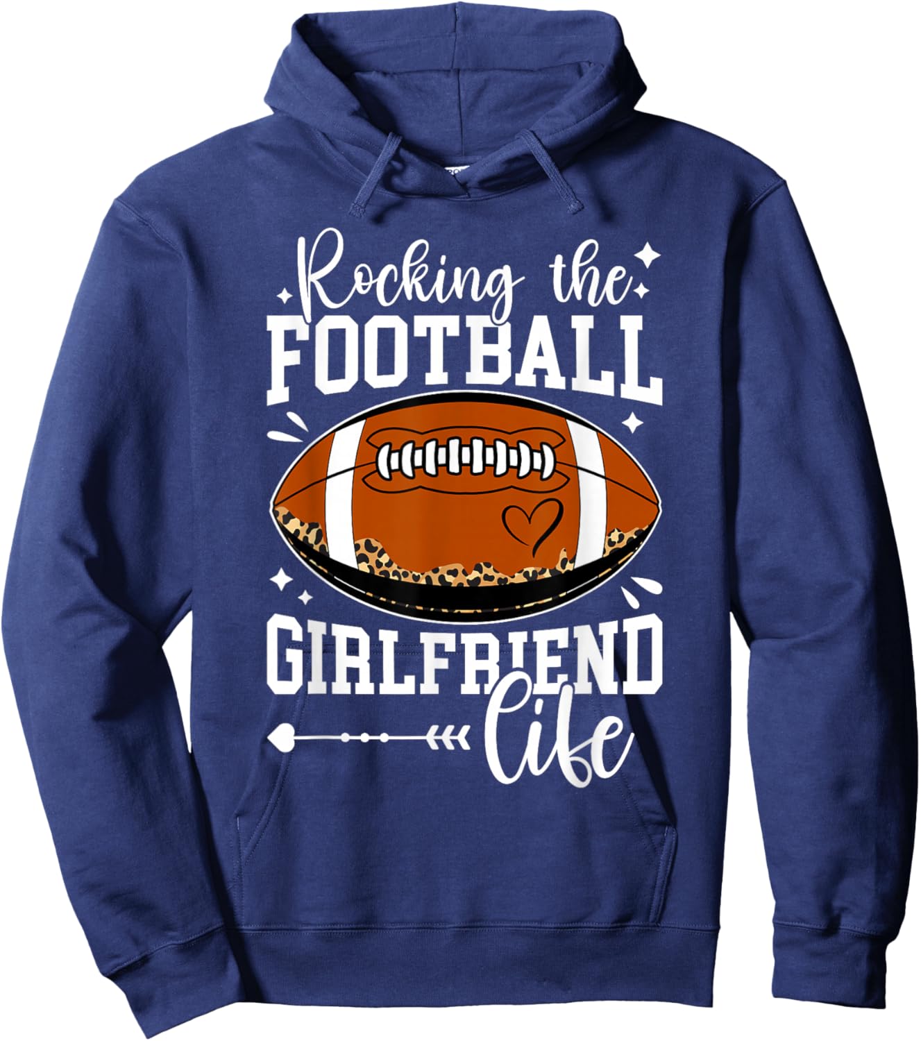 Football Girlfriend Life Girlfriend Of A Football Player Hoodie - Hoodie | Navy