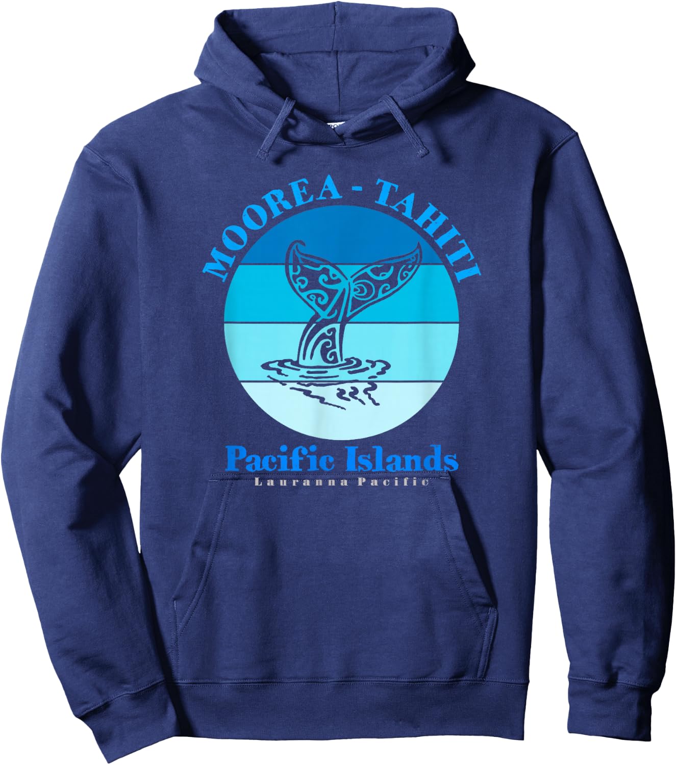 Whale Tail Moorea Tahiti Ocean Hoodie - Hoodie | Navy