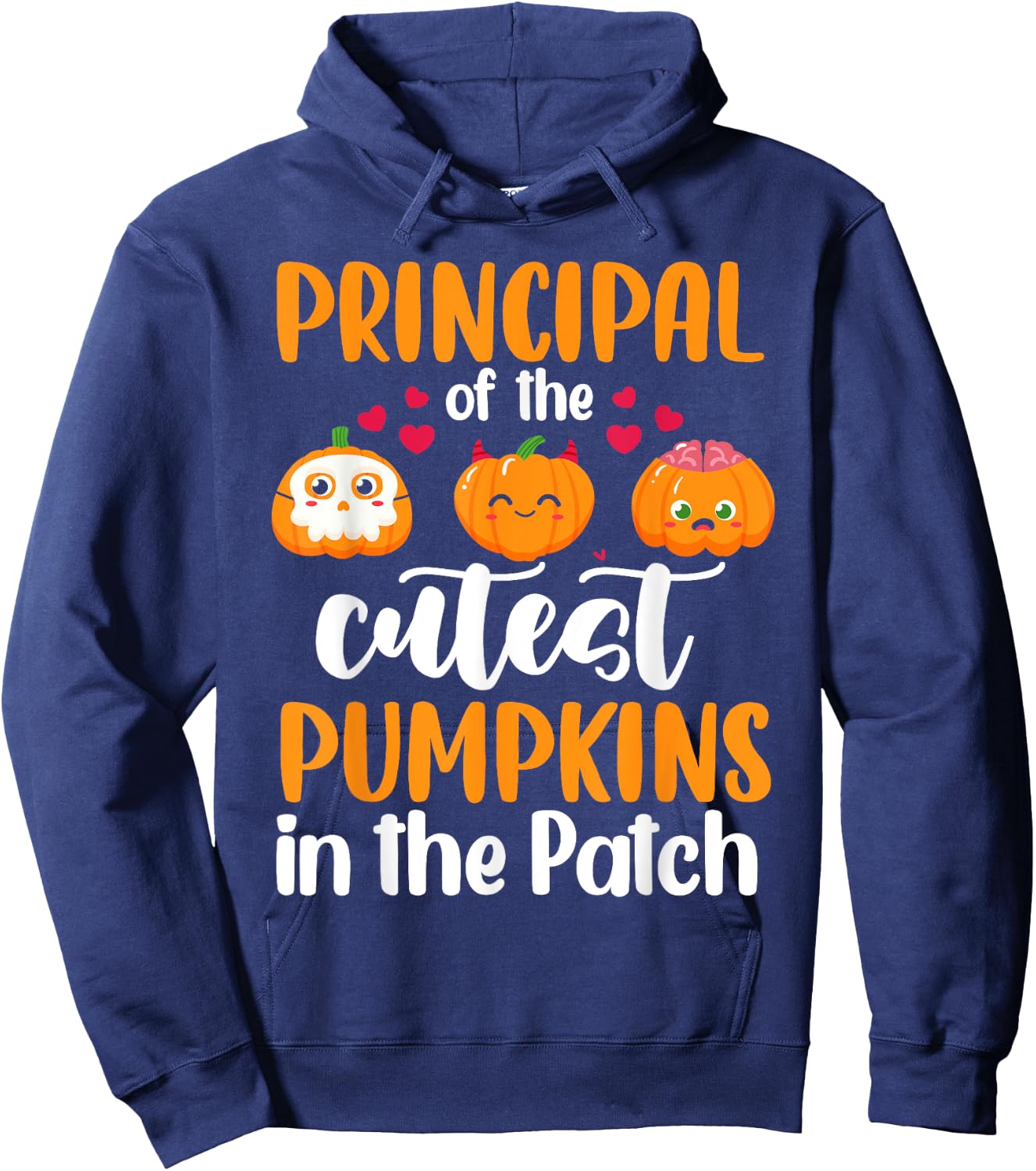 Principal Of The Cutest Pumpkins In The Patch Halloween Hoodie - Hoodie | Navy