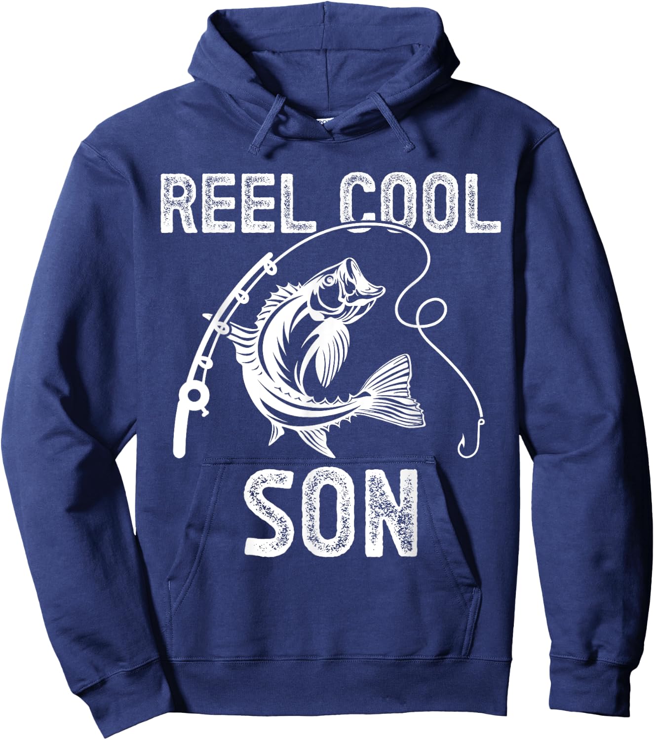 Reel Cool Son Fishing for Fisherman Father's Day Hoodie - Hoodie | Navy