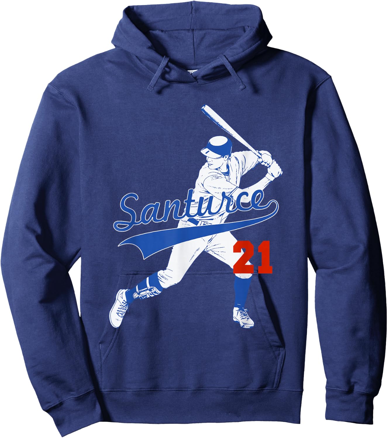 Retro Puerto Rico Santurce 21 Puerto Rican Baseball Player Hoodie - Hoodie | Navy
