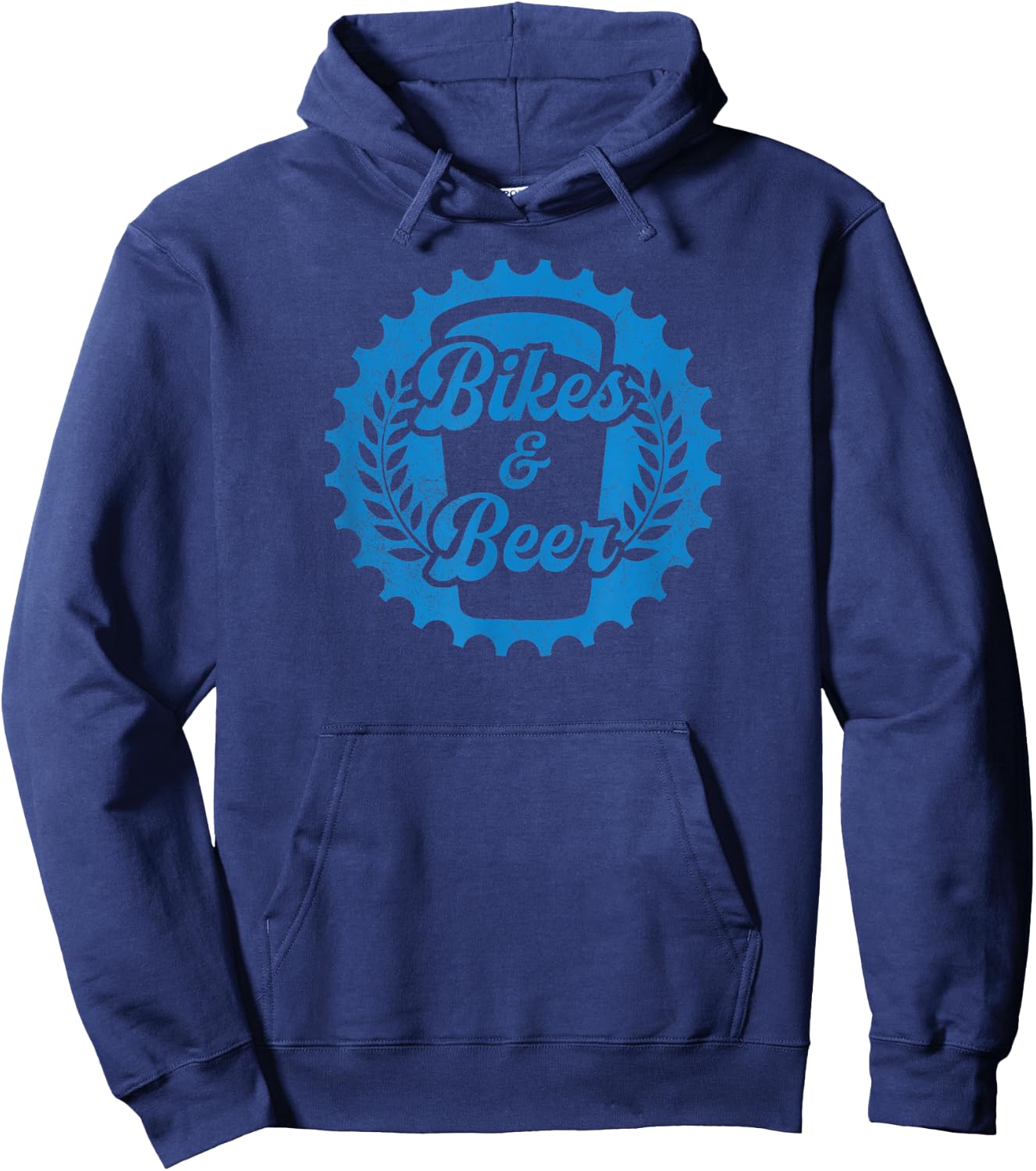 Mountain Biker Bike Rider and Beer Drinker: Bikes & Beer Hoodie - Hoodie | Navy