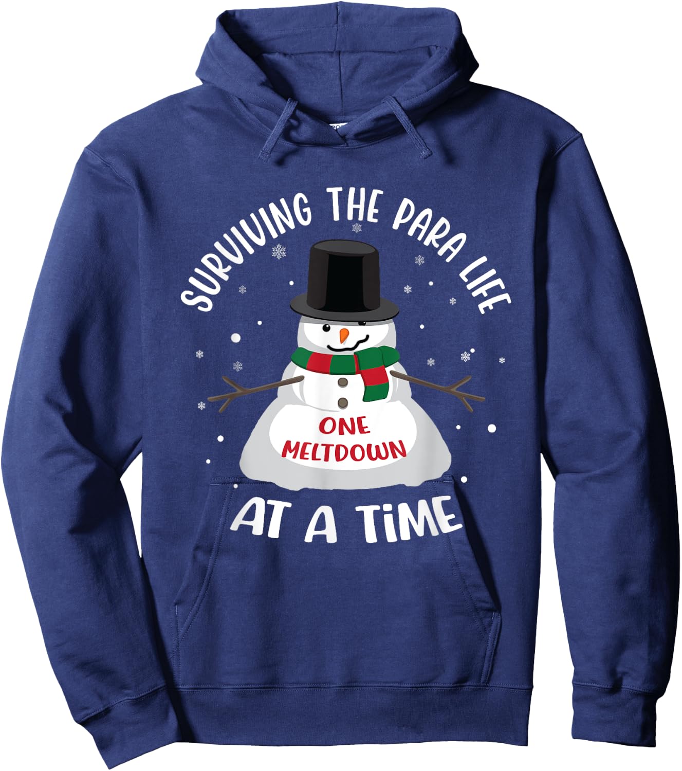 Surviving The Para Life One Meltdown At A Time Funny Xmas Hoodie - Hoodie | Navy