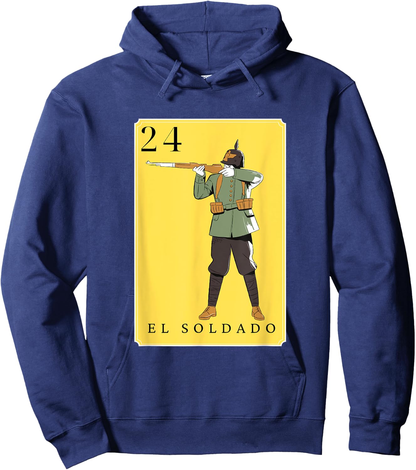 El Soldado Funny Spanish-Mexican Bingo Cards The Soldier Hoodie - Hoodie | Navy