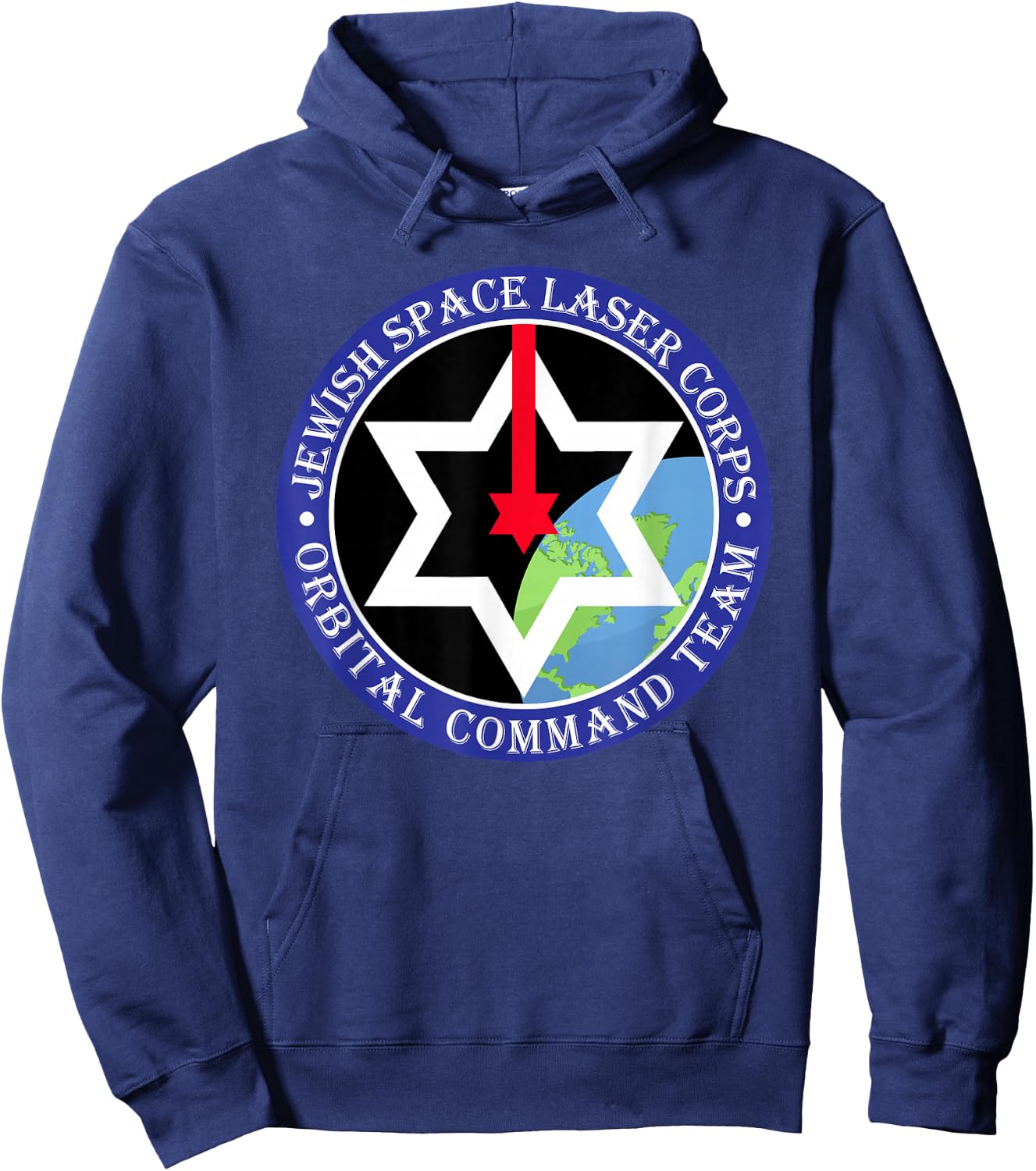 Men Women Secret Jewish Space Laser Corps Mazel Tov Funny Hoodie - Hoodie | Navy