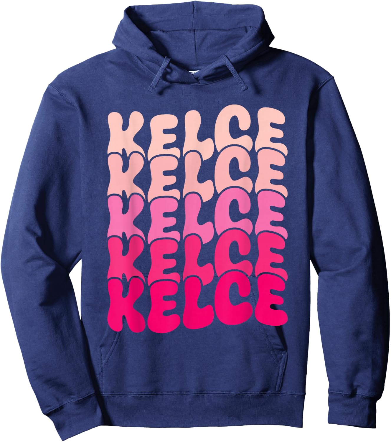 Kelce Vintage Personalized Name I Love Kelce Hoodie - Hoodie | Navy
