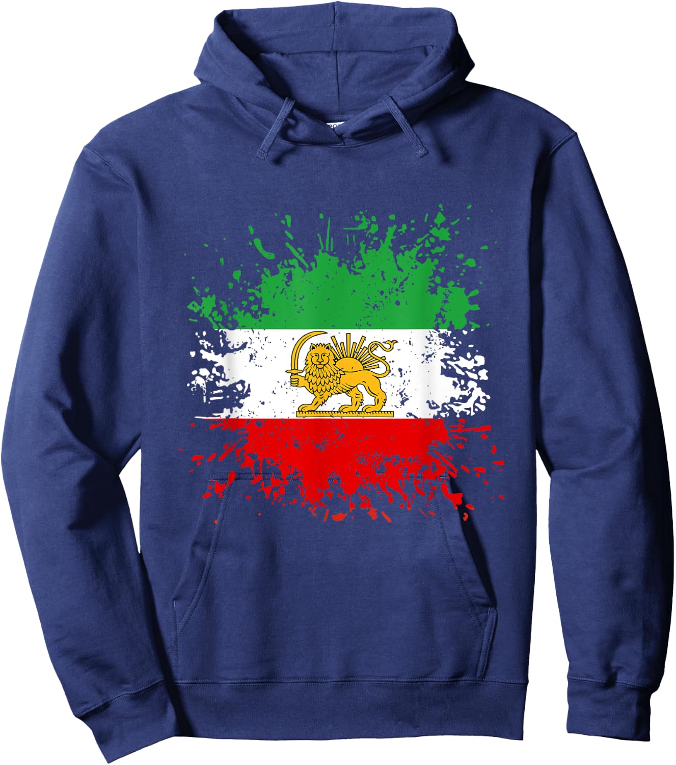 Iran Lion Sun Flag,Iran,Persian,Flag of Iran. Hoodie - Hoodie | Navy
