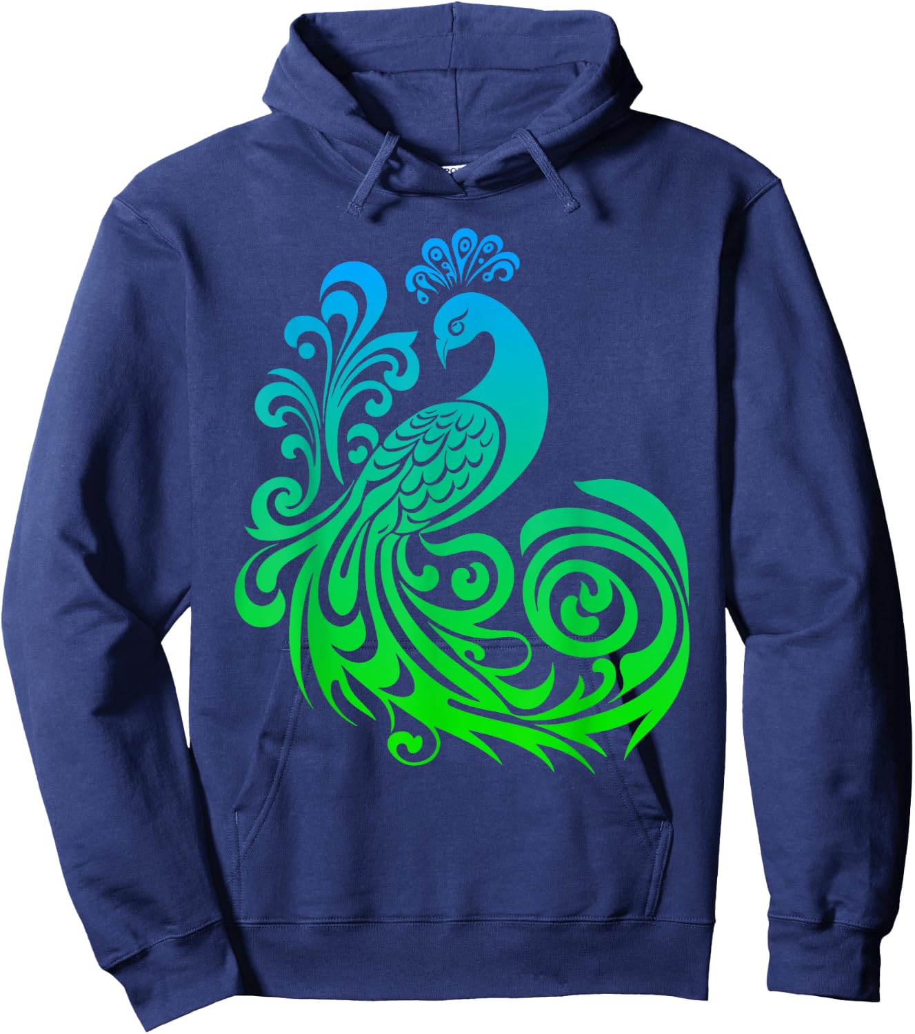 Beautiful Peacock Hoodie - Hoodie | Navy