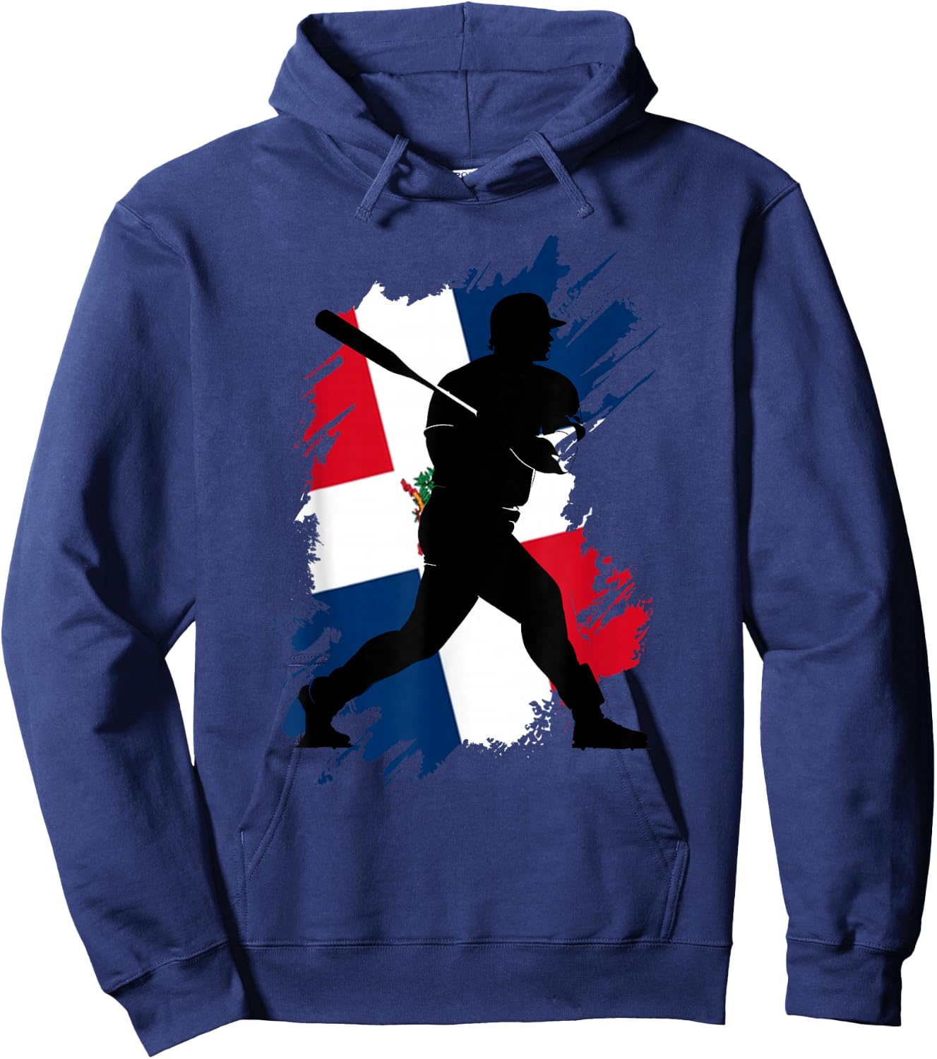 Dominican Republic Flag Baseball Player Sports Hoodie - Hoodie | Navy